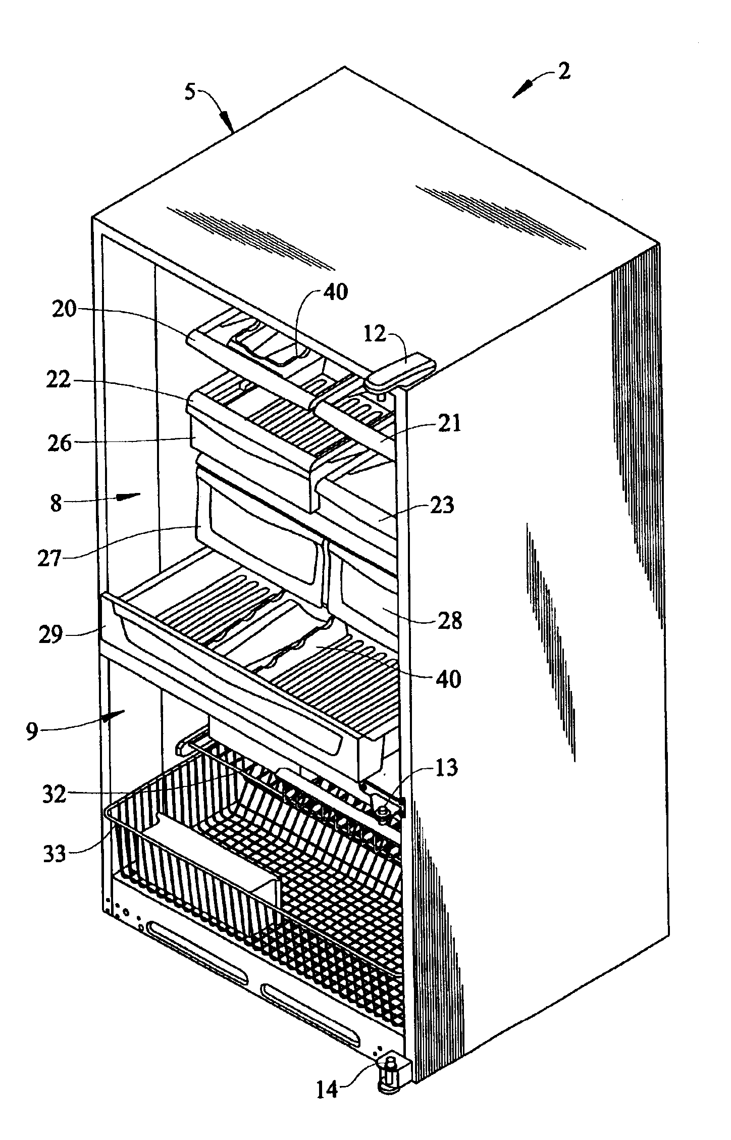 Multi-functional beverage storage rack for a refrigerator