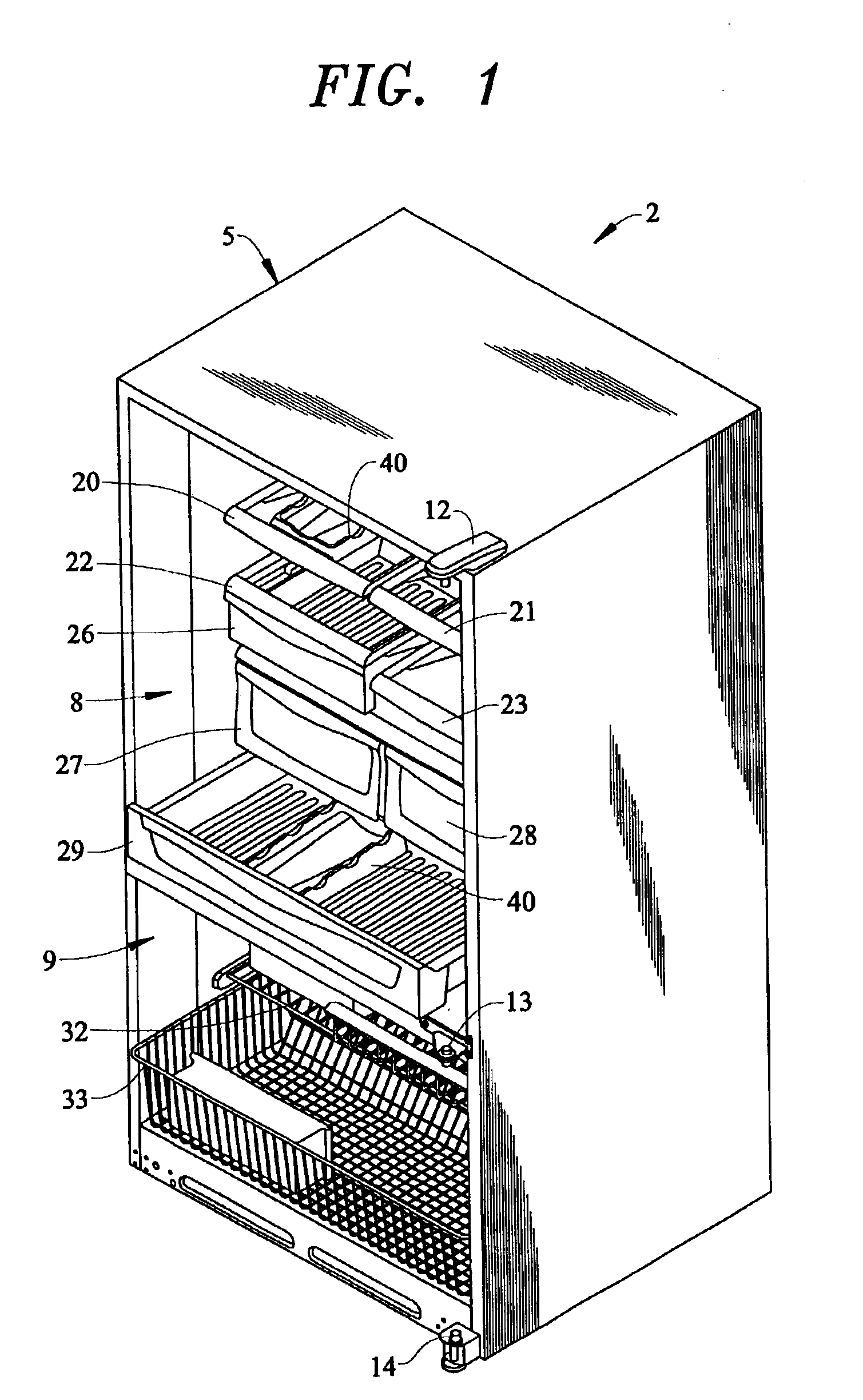 Multi-functional beverage storage rack for a refrigerator