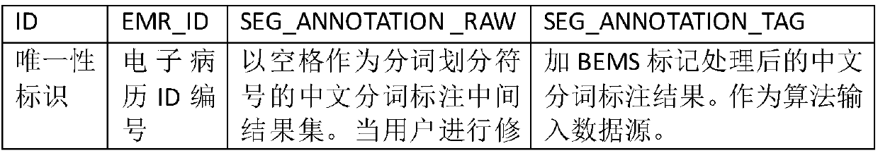 Annotation method for structured analysis of Chinese electronic medical record text