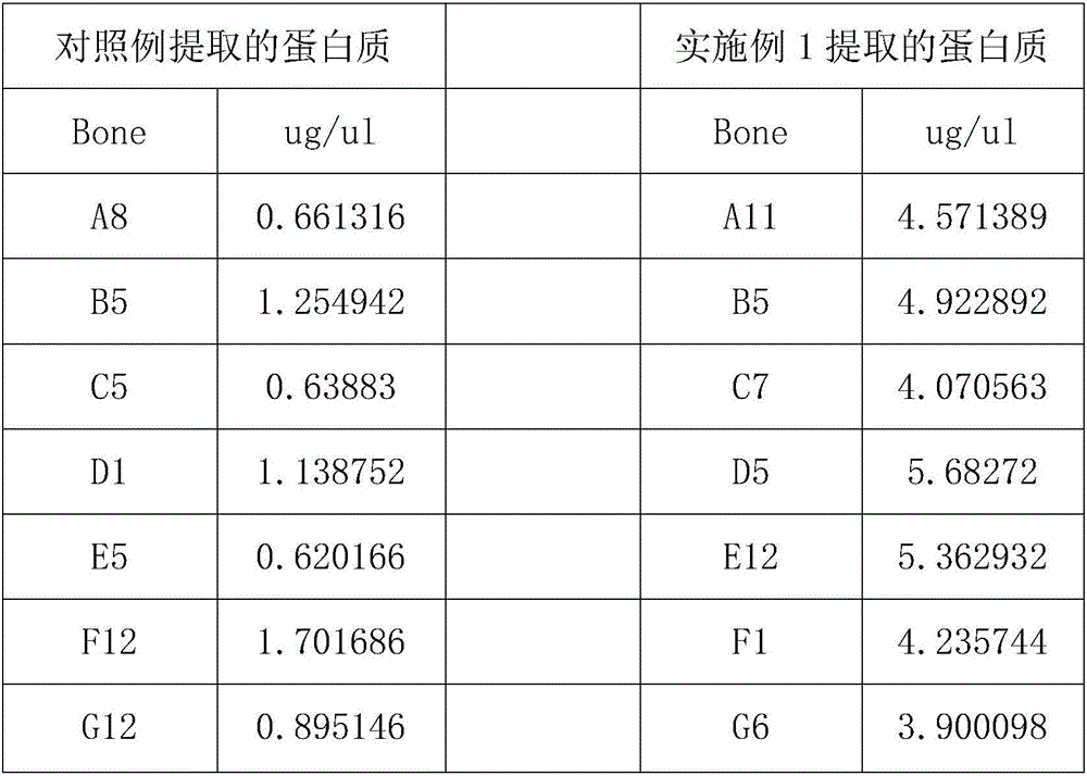 Economic and practical method for extracting and separating bone tissue protein