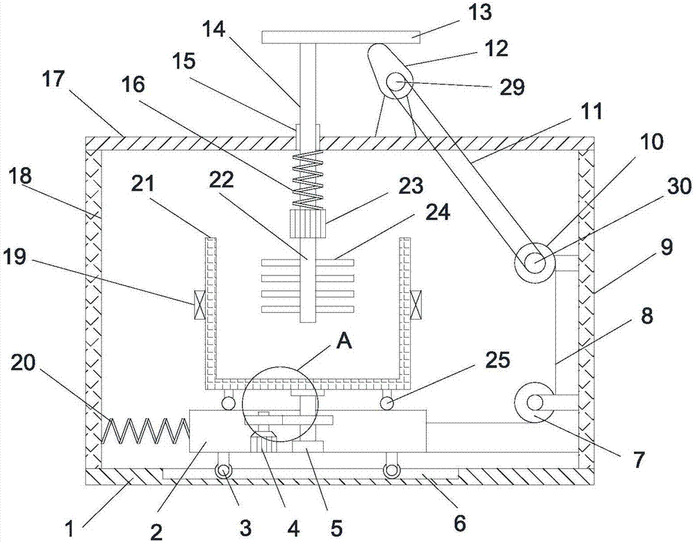 Concrete quick stirring device for municipal construction