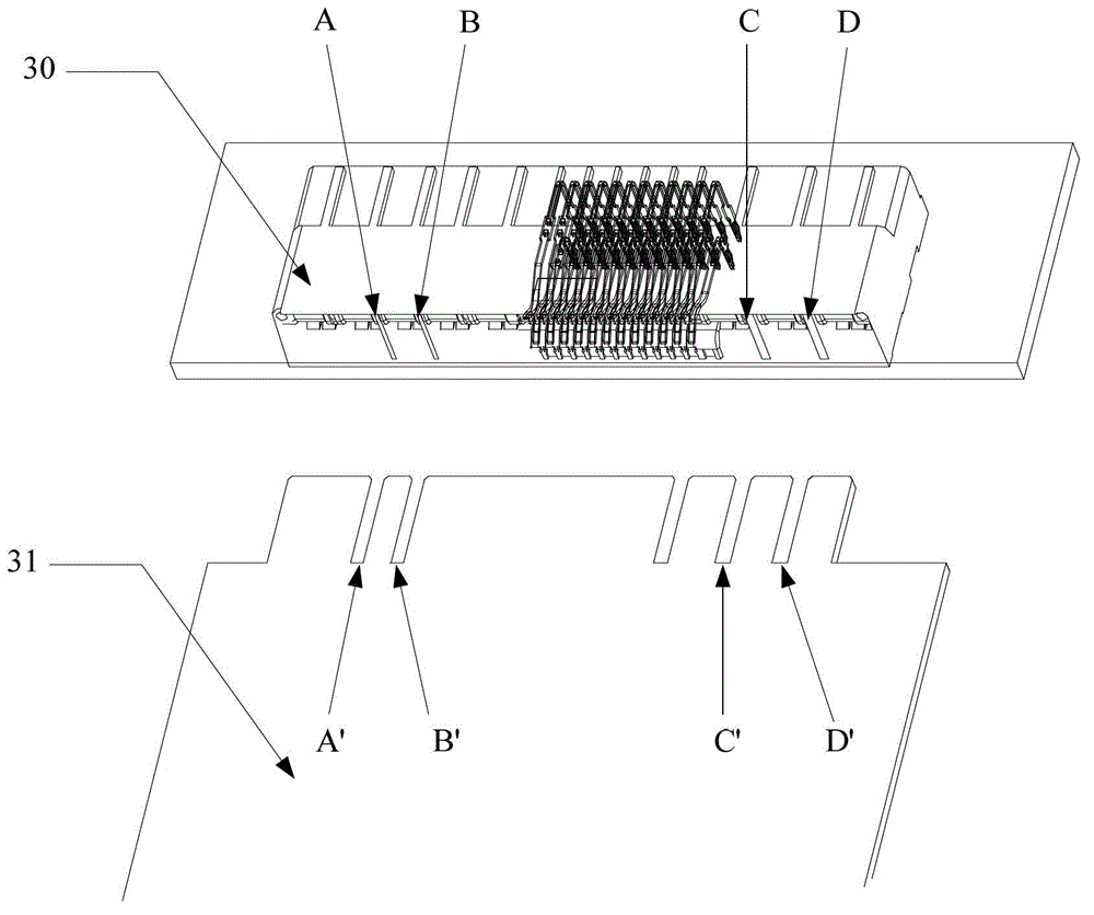 Golden finger connector and mis-plug prevention device