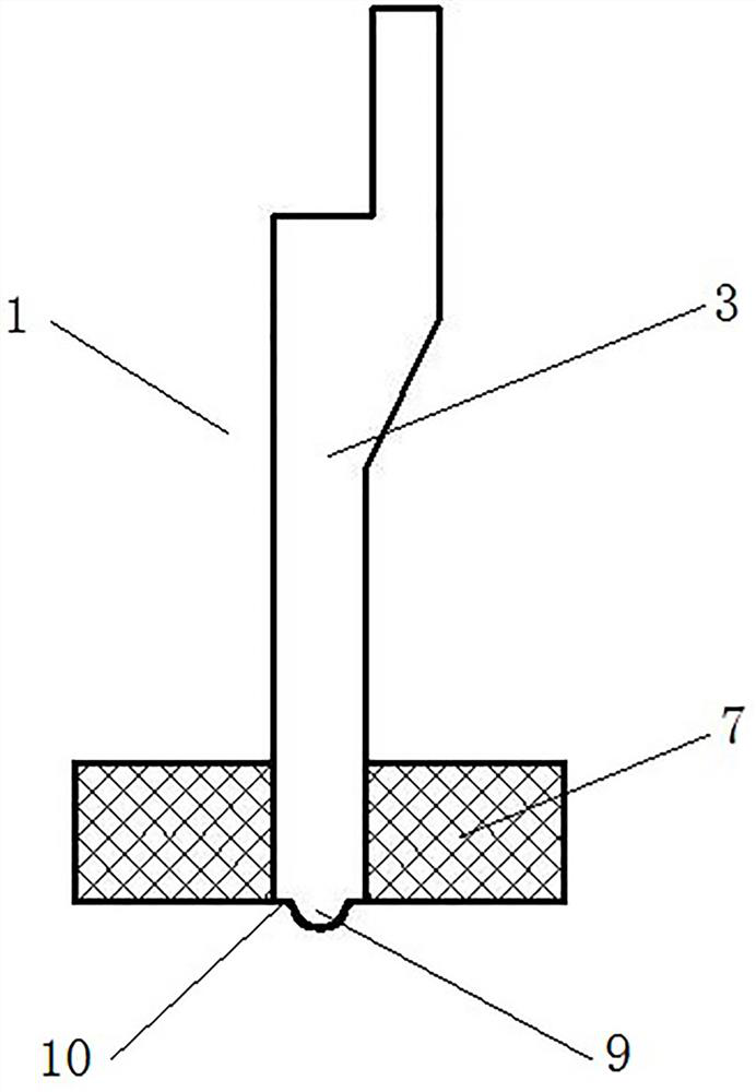 Embossing die and ribbed plate manufacturing method thereof