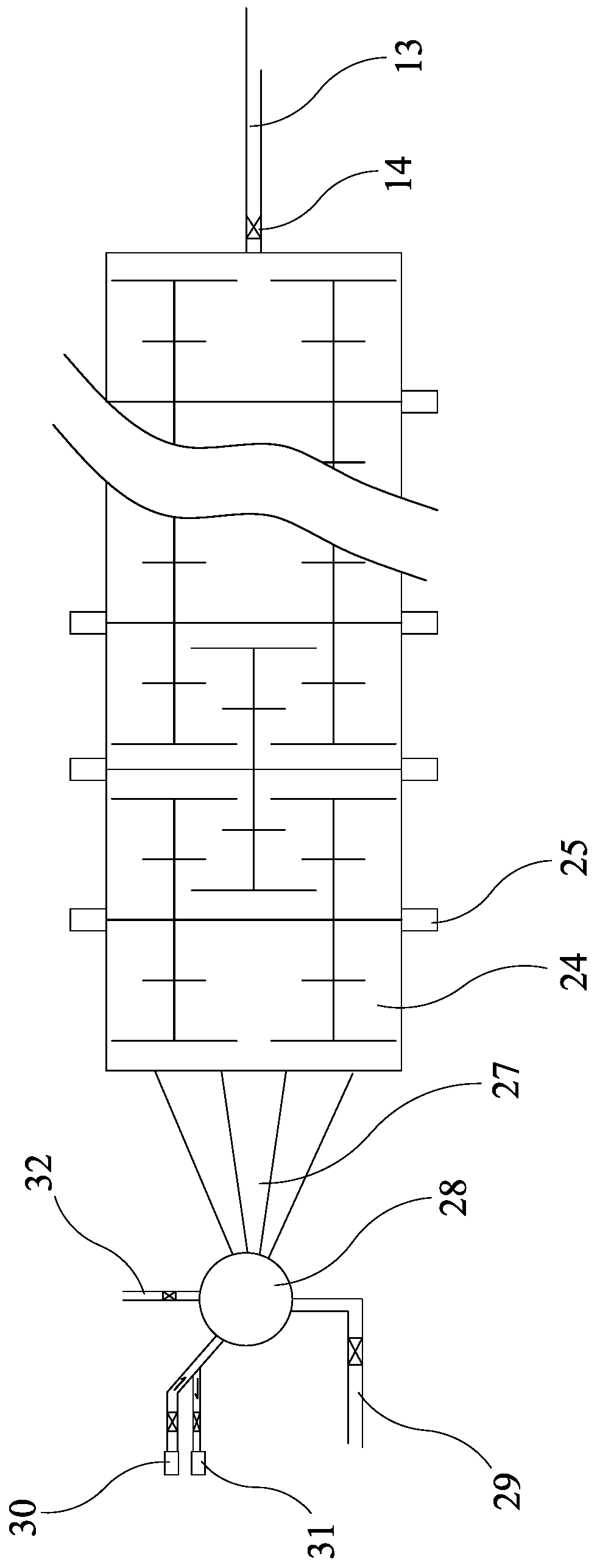 Dry anaerobic digestion complete device for multi-material combined fermentation and treatment method thereof