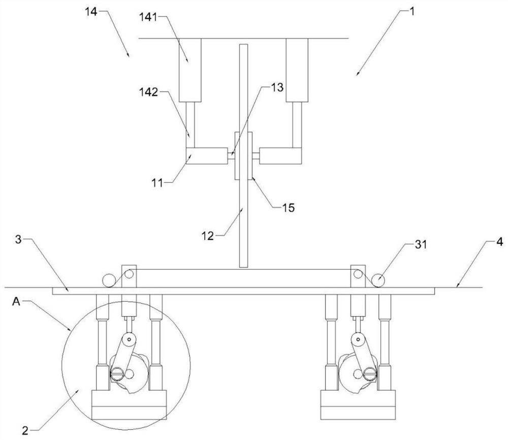 Automatic cutting device for PE partition plate