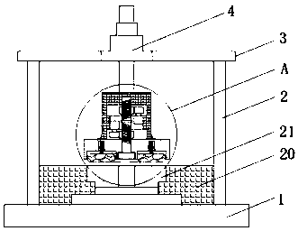 A stamping device for reinforcing steel plate of washing machine