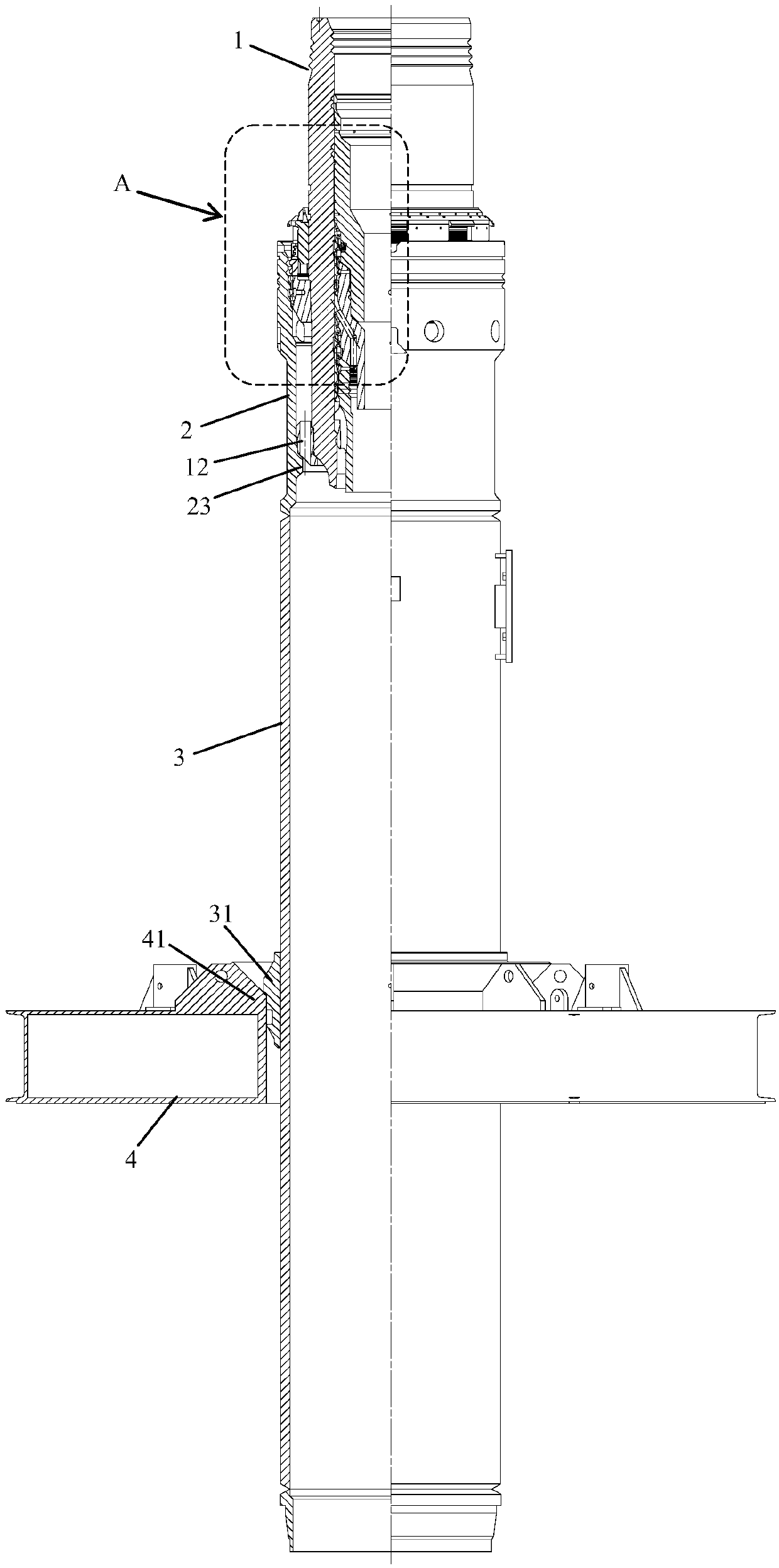 Underwater wellhead device special for deepwater gas field