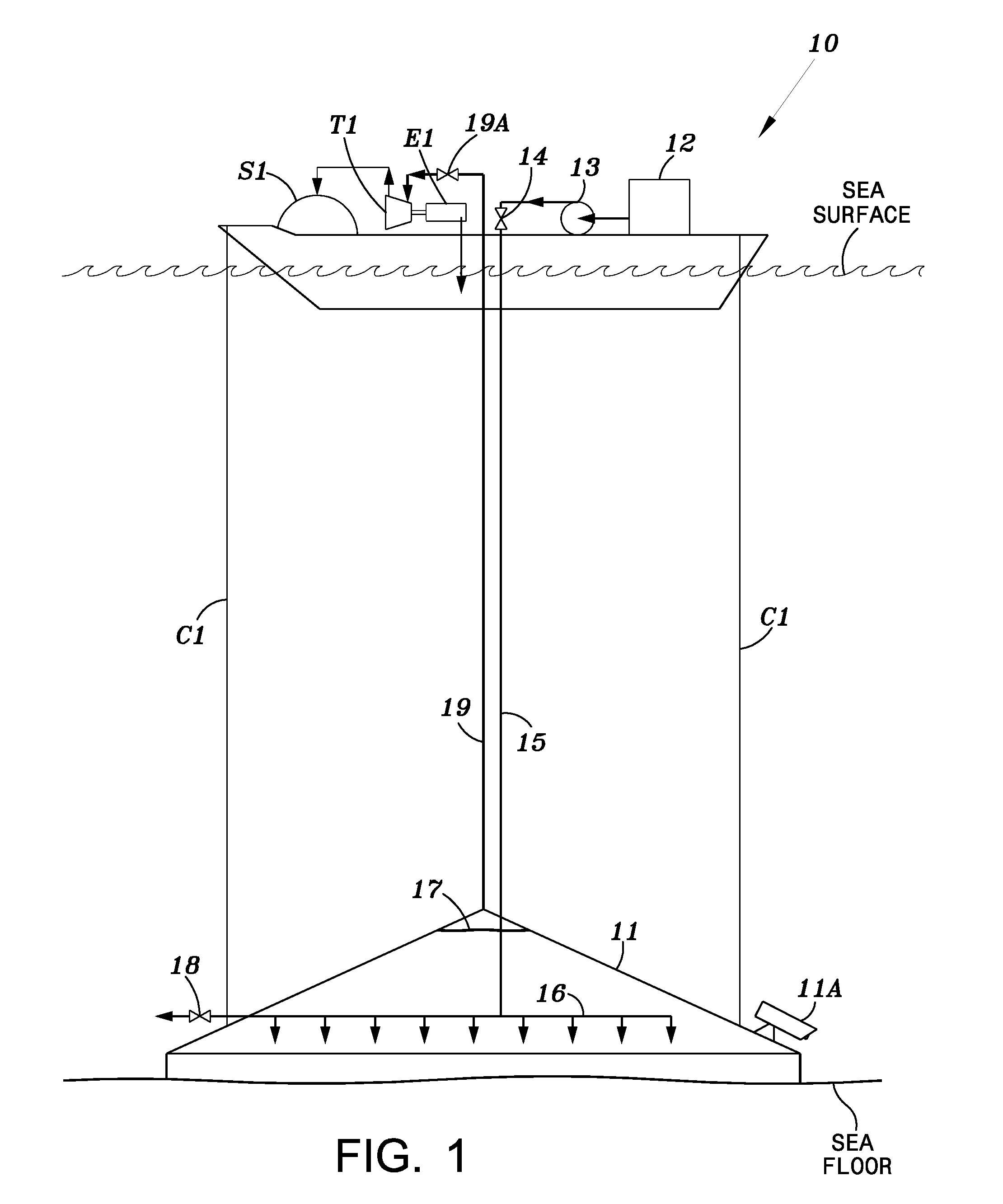 Method and apparatus for recovering methane from hydrate near the sea floor