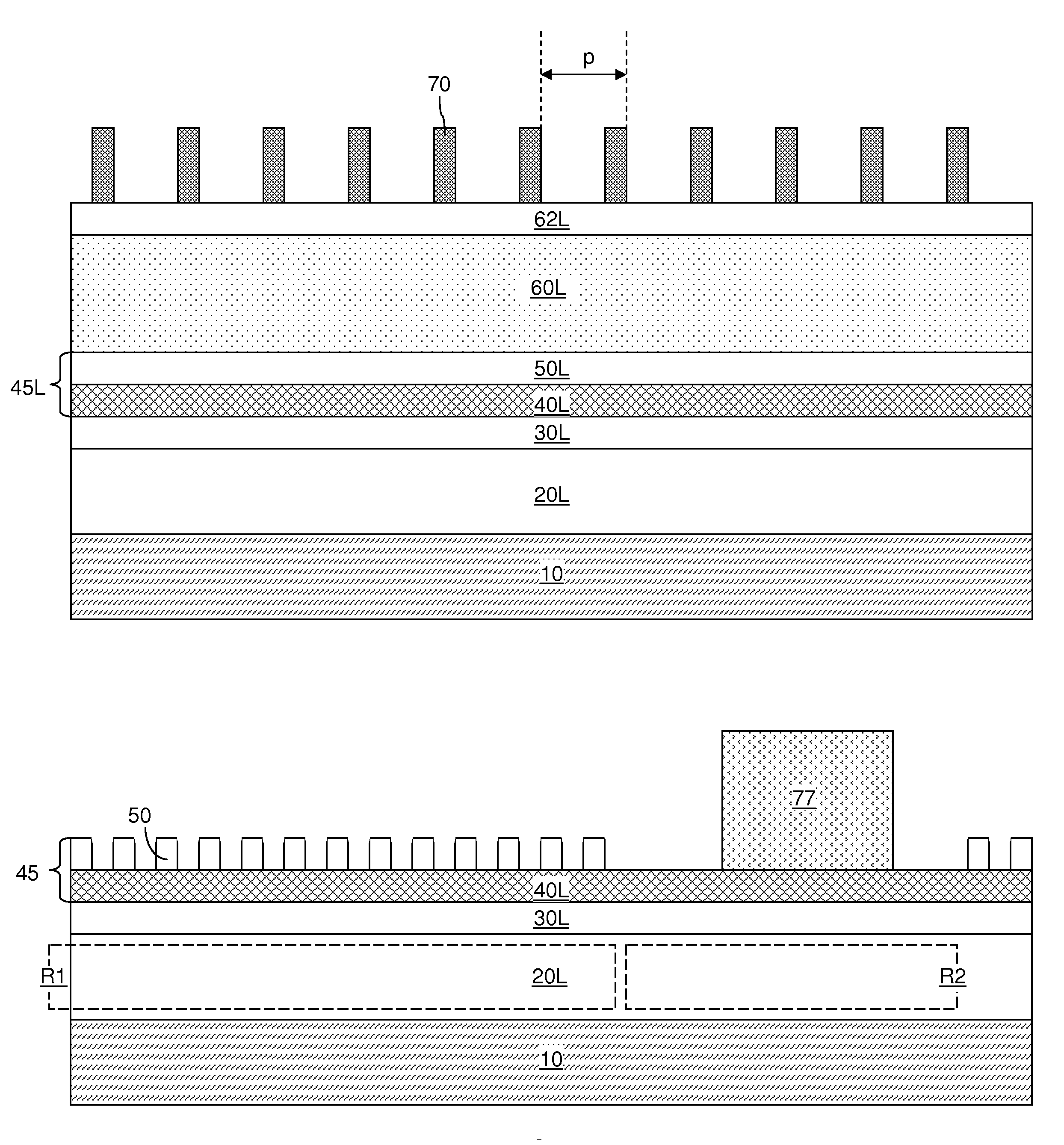 Image transfer process employing a hard mask layer