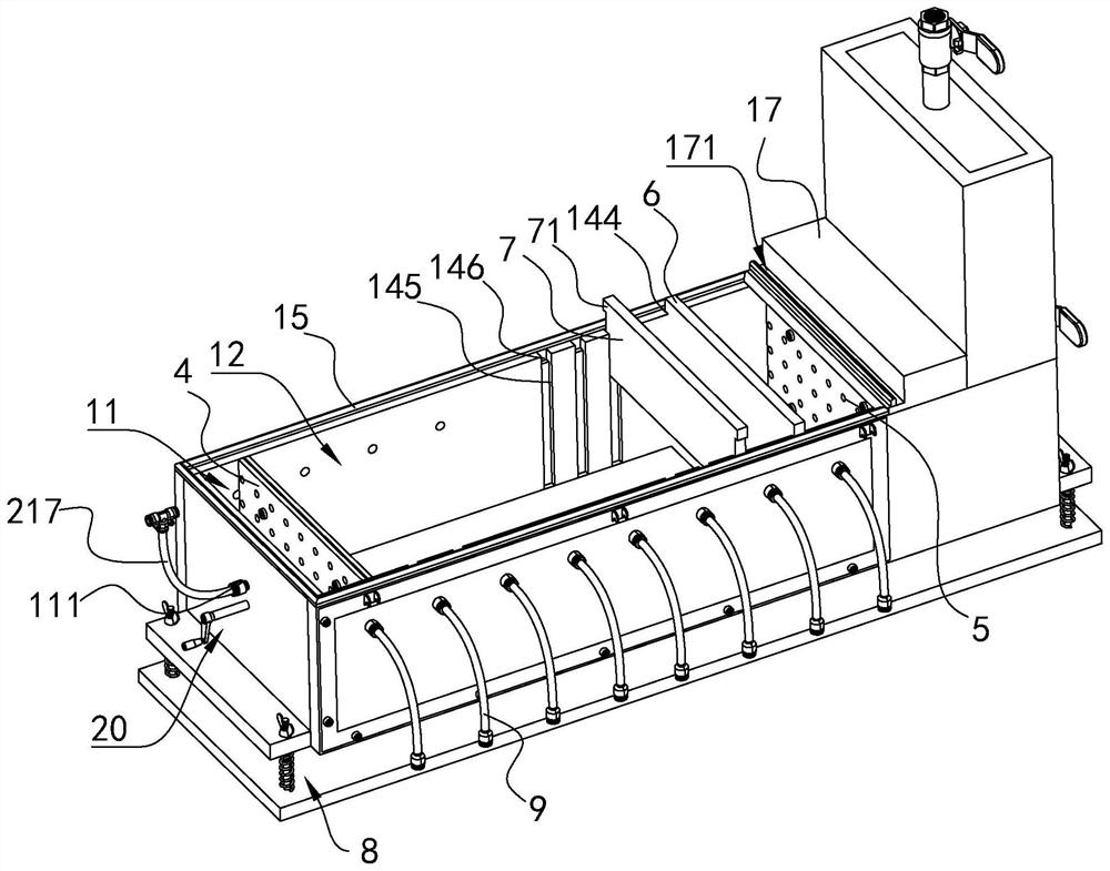 Anti-seepage short wall simulation device for controlling breakwater foundation piping development and test method thereof