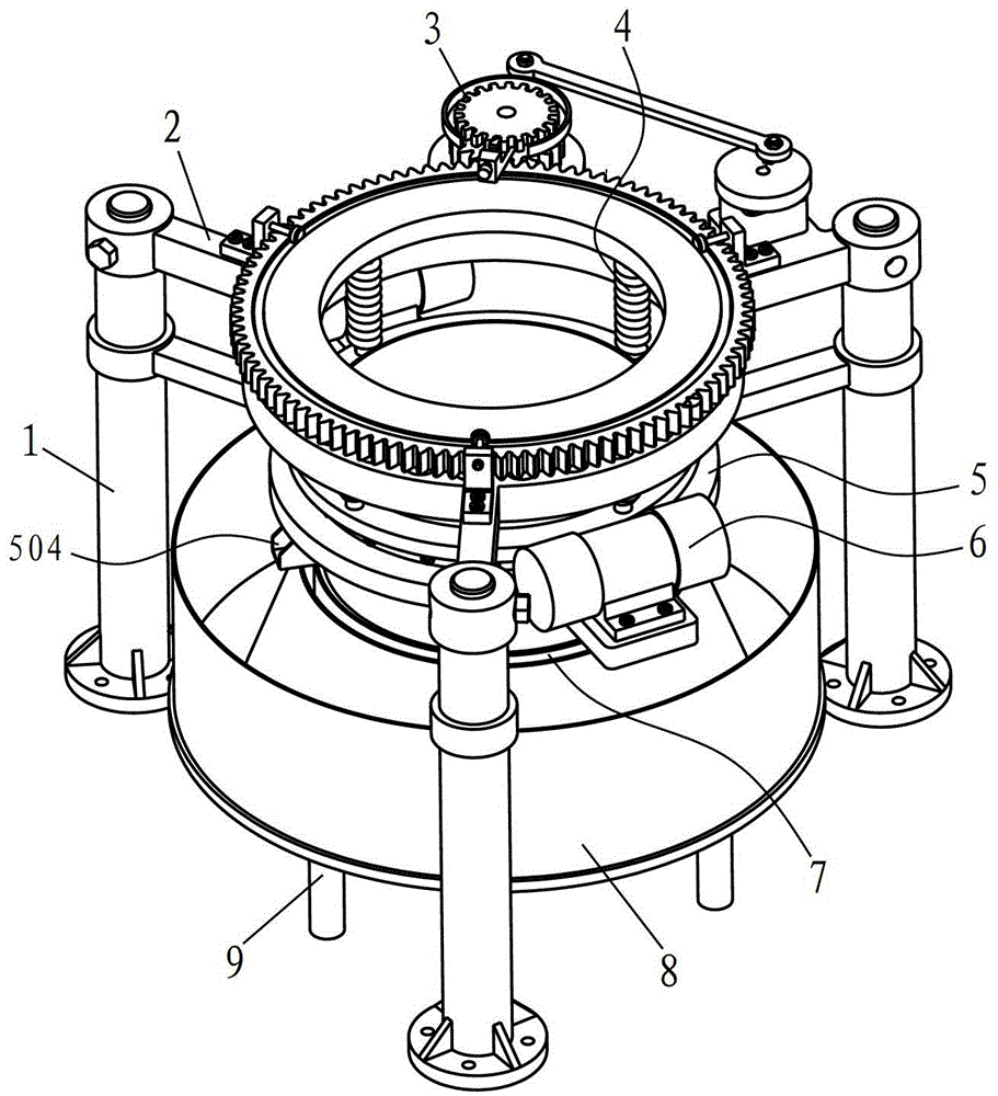 Two-degree-of-freedom round vibrating screen special for tea making