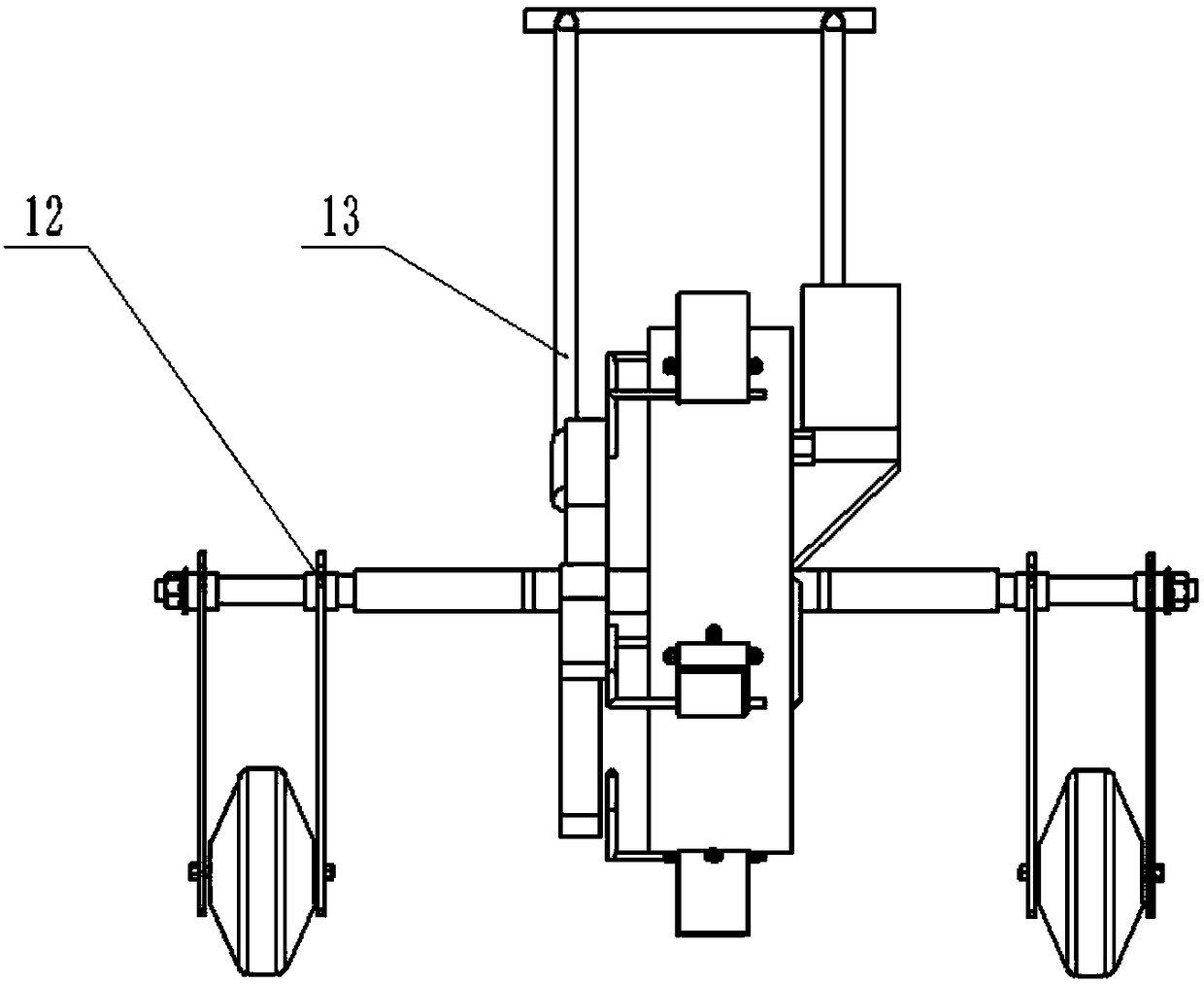 Hand-push plot seeder