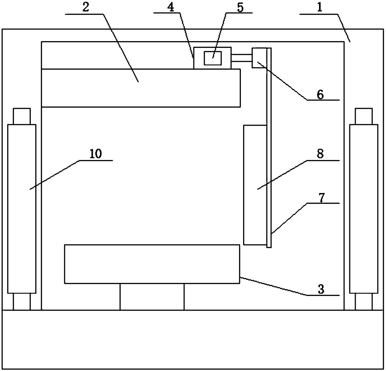 Interlocking and protective device for hot pressing plate of refrigerator van plate and application method thereof