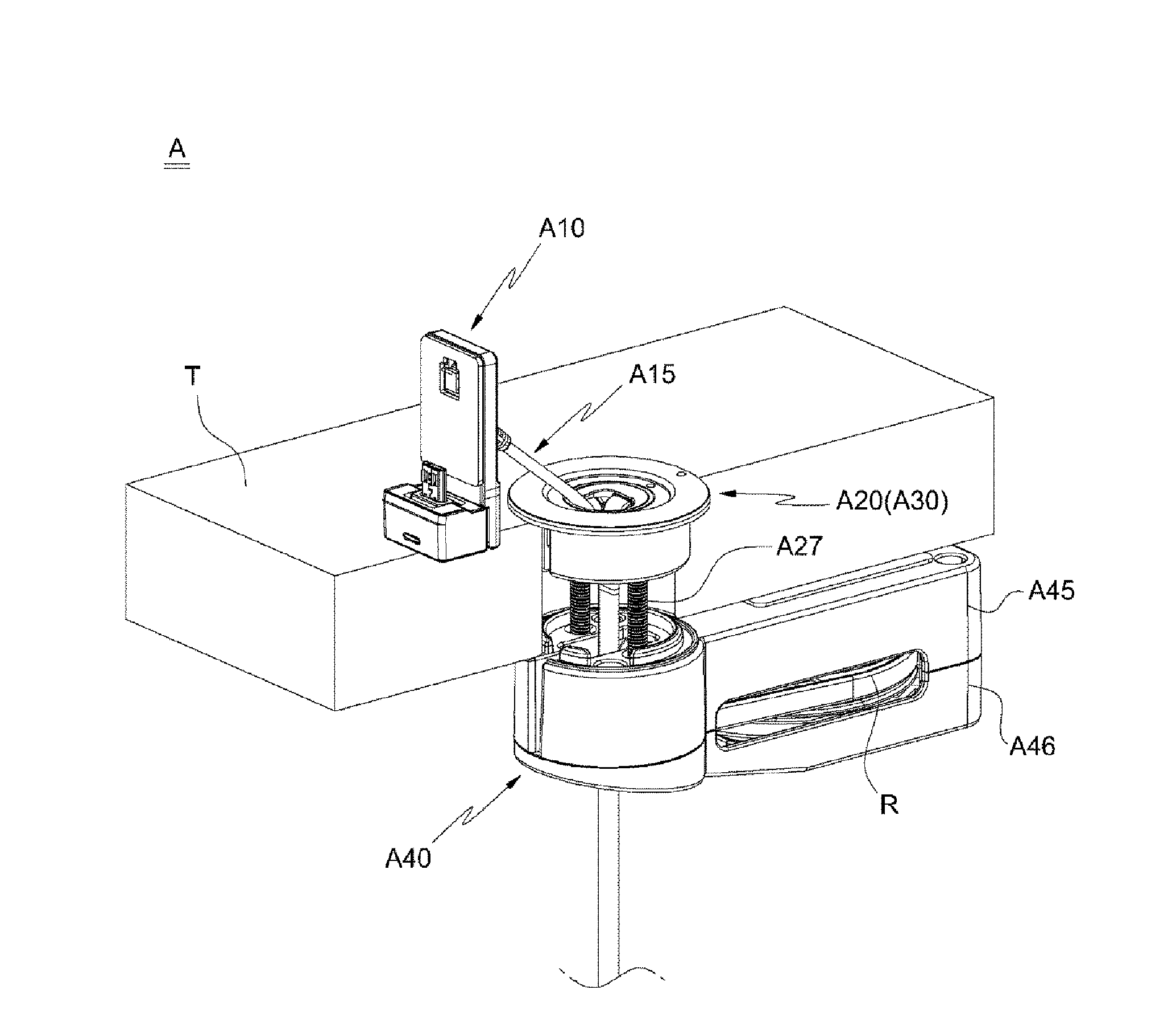 Cable retraction unit assembly