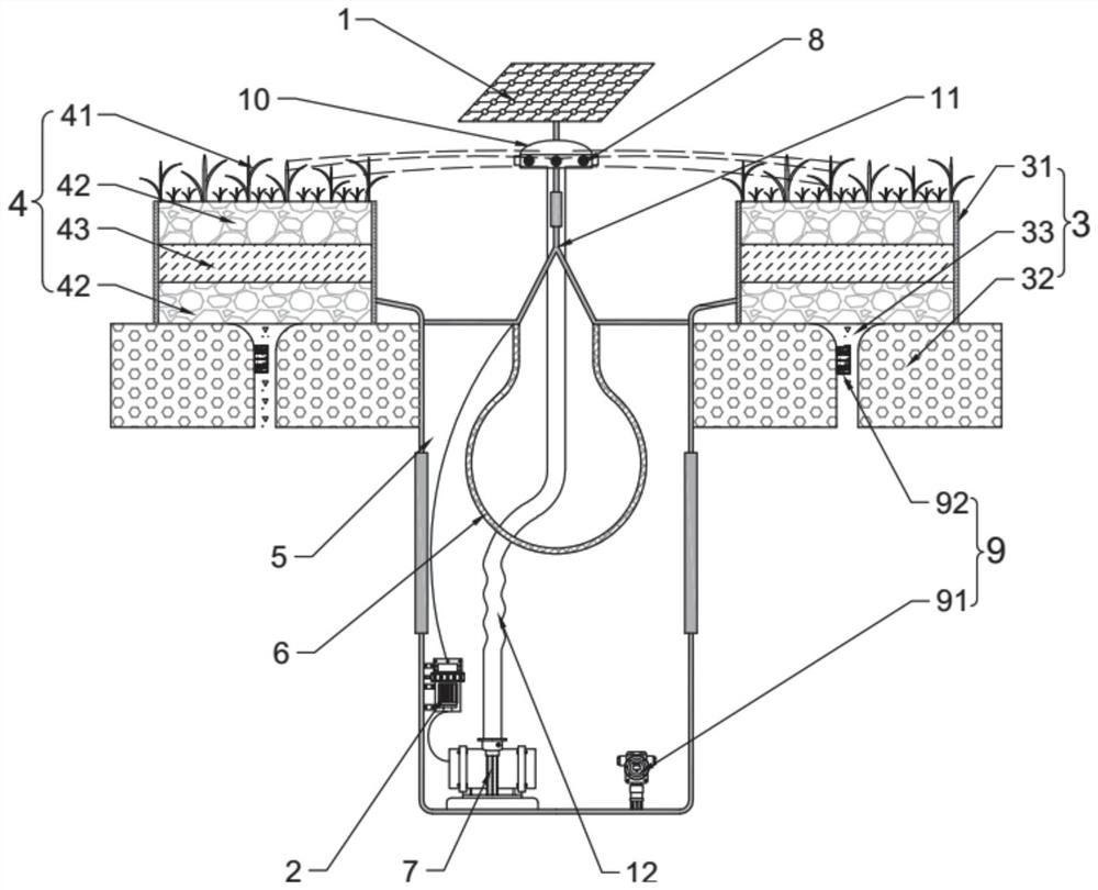 Water body purification device based on ecological pervious concrete