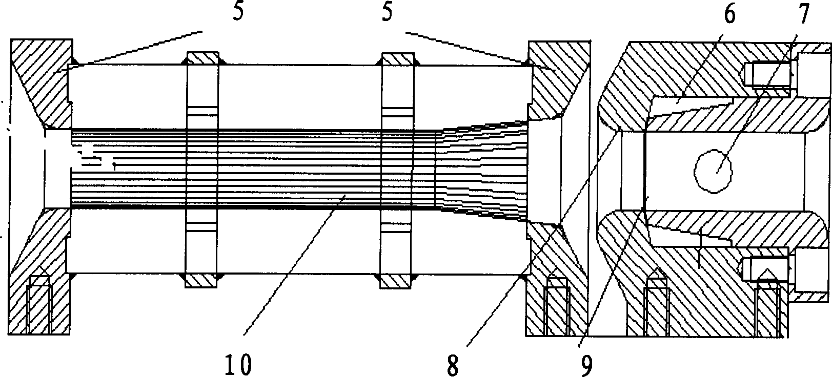 Tendon running-water quenching method and apparatus