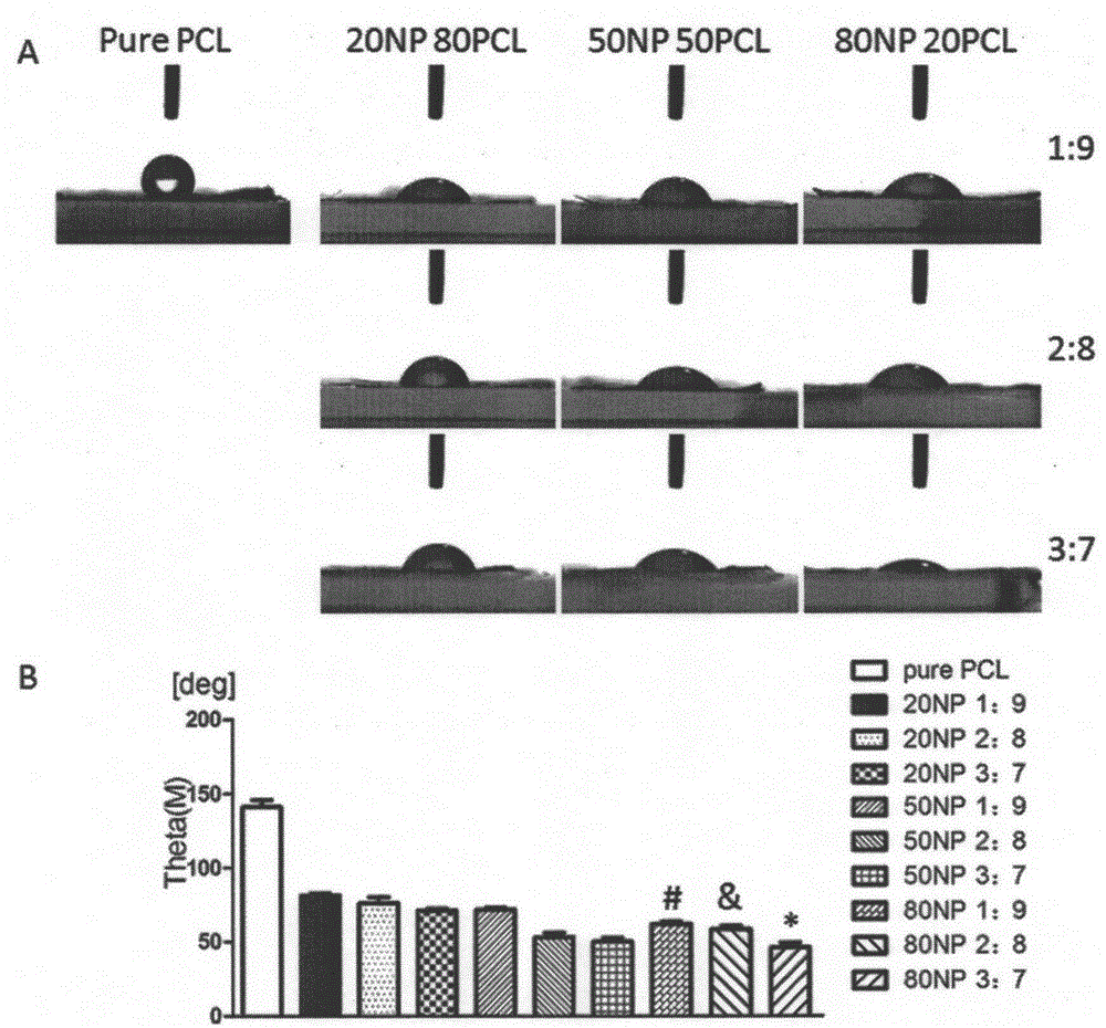 Natural protein/polycaprolactone nanofiber electrospun membrane, and preparation and application thereof