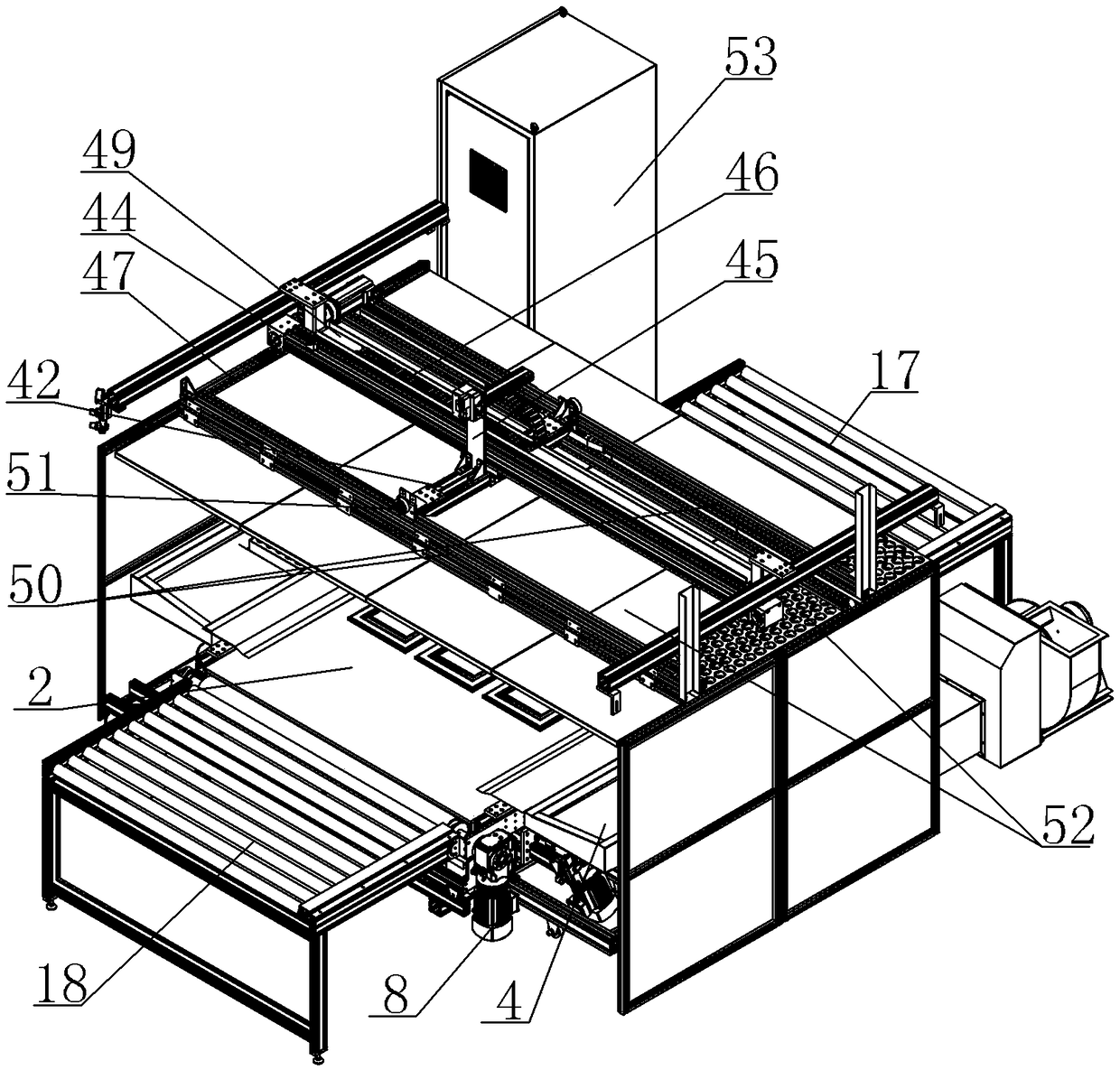 A reciprocating paint spraying machine