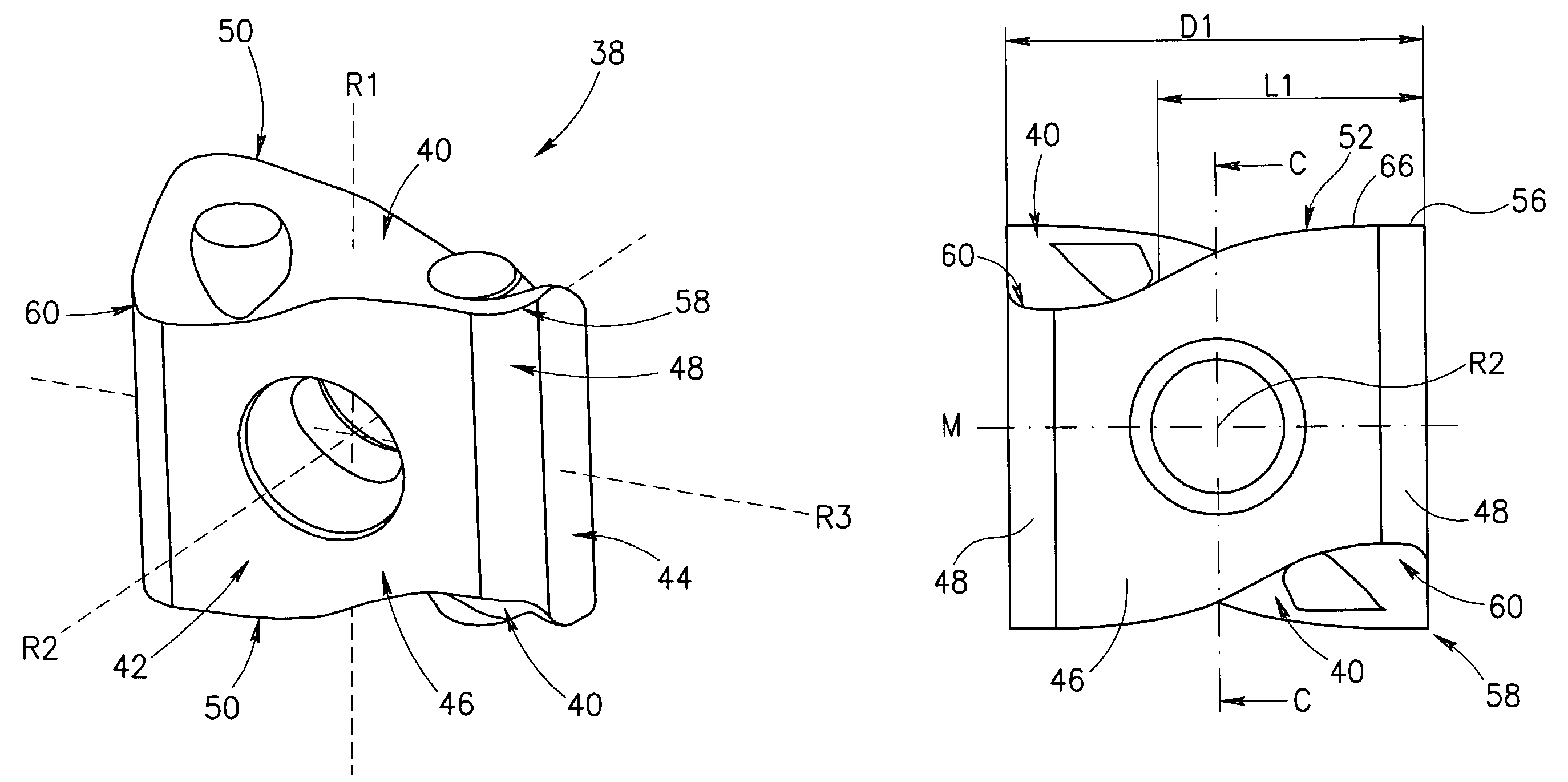 Tangential cutting insert and insert holder