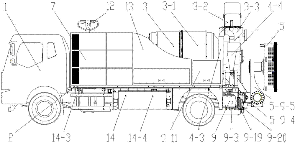 Microwave in-situ regenerative asphalt pavement maintenance vehicle and construction method