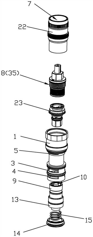 Rotary temperature-regulating thermostatic valve for pressing switch of faucet