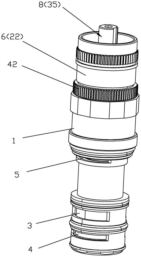 Rotary temperature-regulating thermostatic valve for pressing switch of faucet