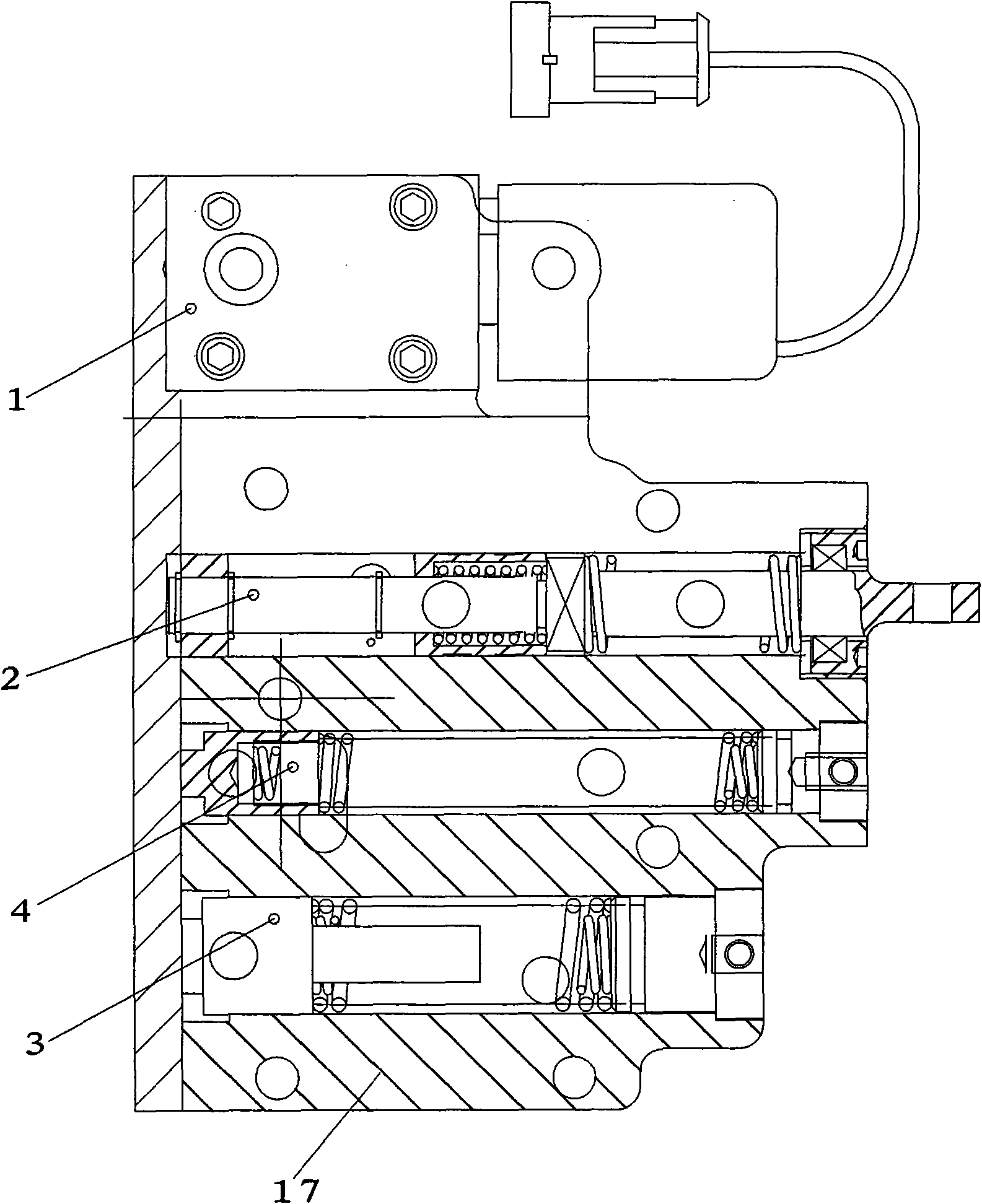 Flexible-connection gear box electro-hydraulic control valve for forklift