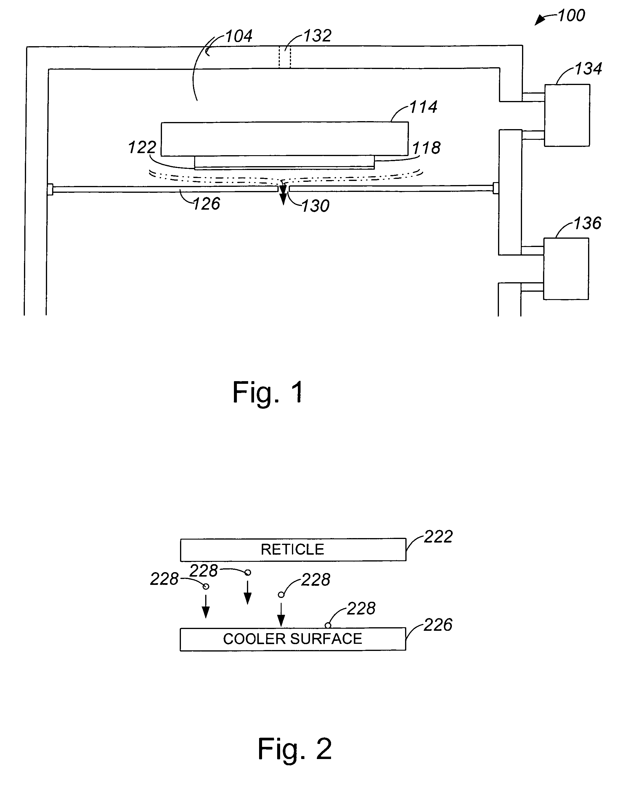 Extreme ultraviolet reticle protection using gas flow thermophoresis