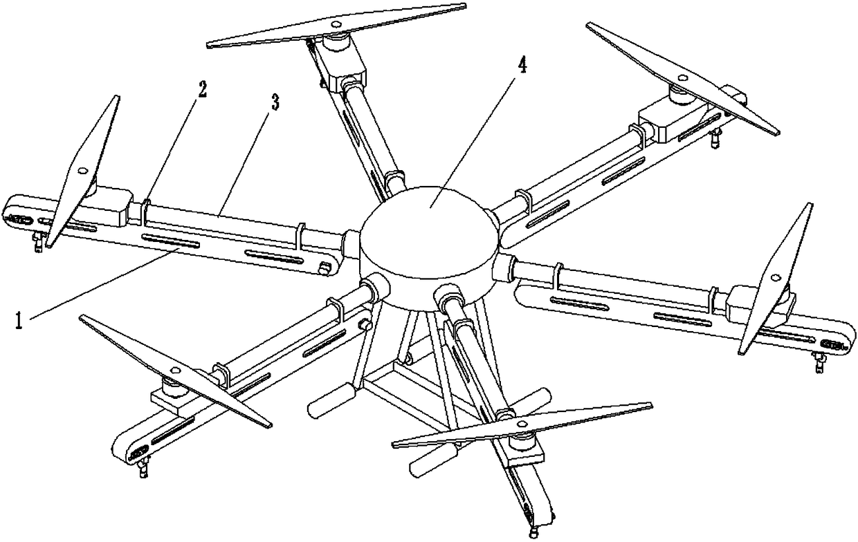 Self-adaptive sprinkling width regulating device and method for multi-rotor plant protection unmanned aerial vehicle