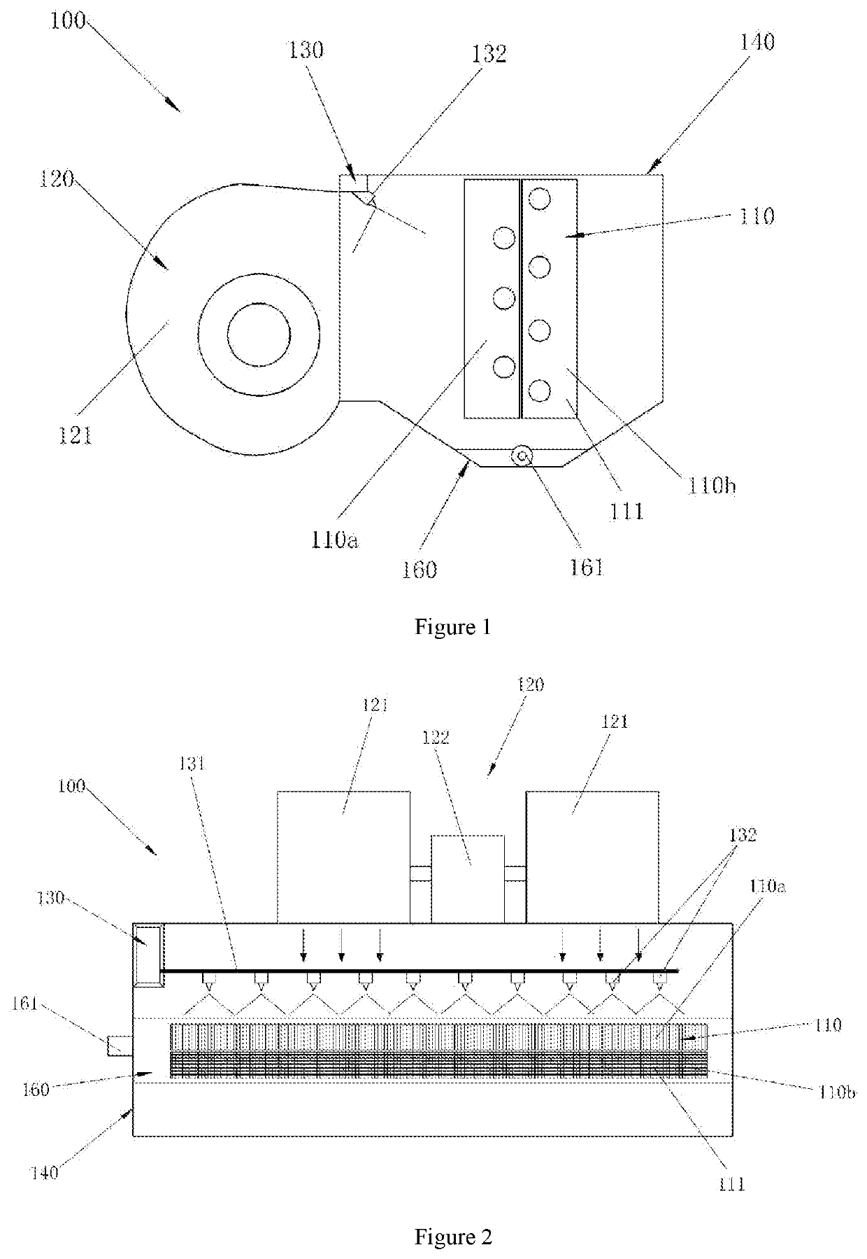 Air exhaust device, air conditioning system and the control method therefor