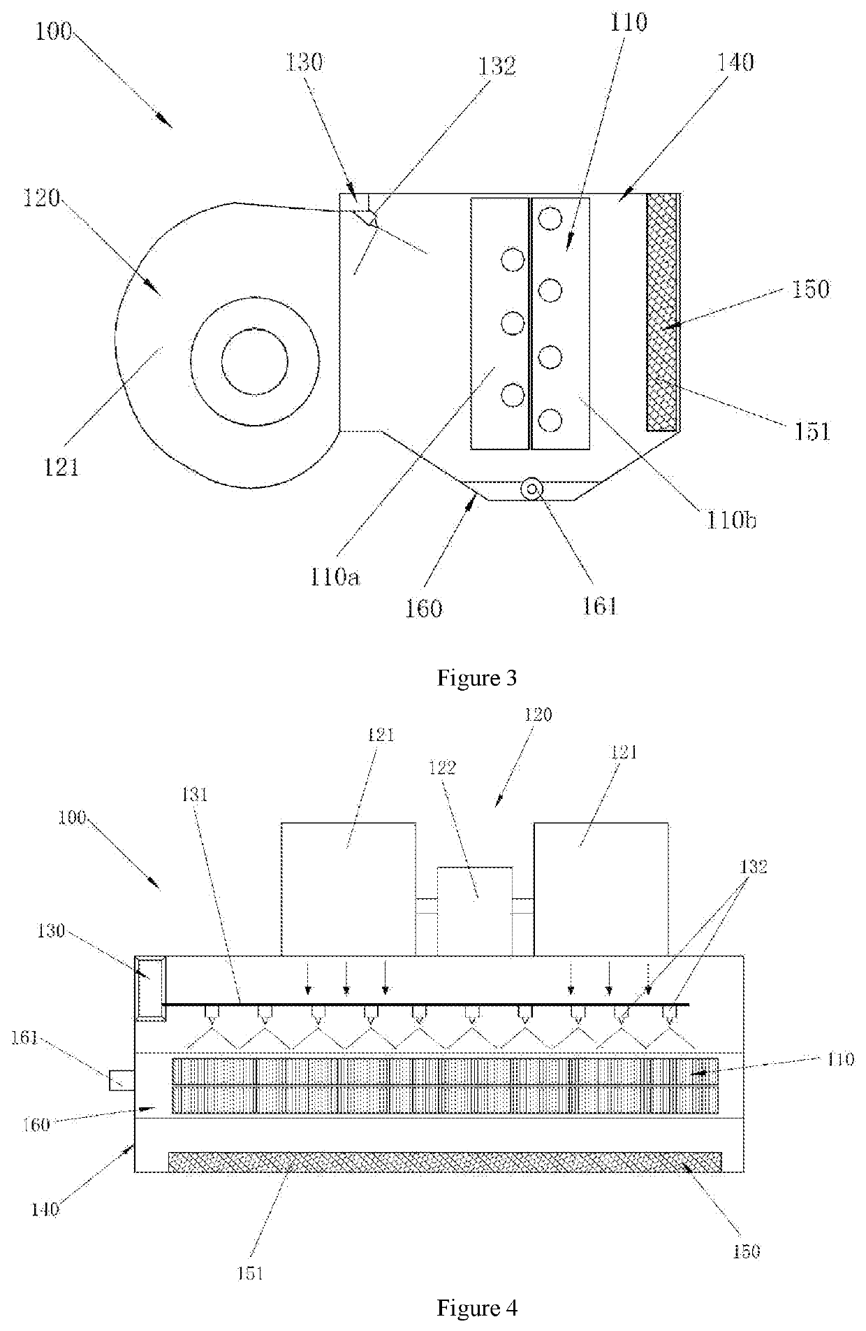 Air exhaust device, air conditioning system and the control method therefor