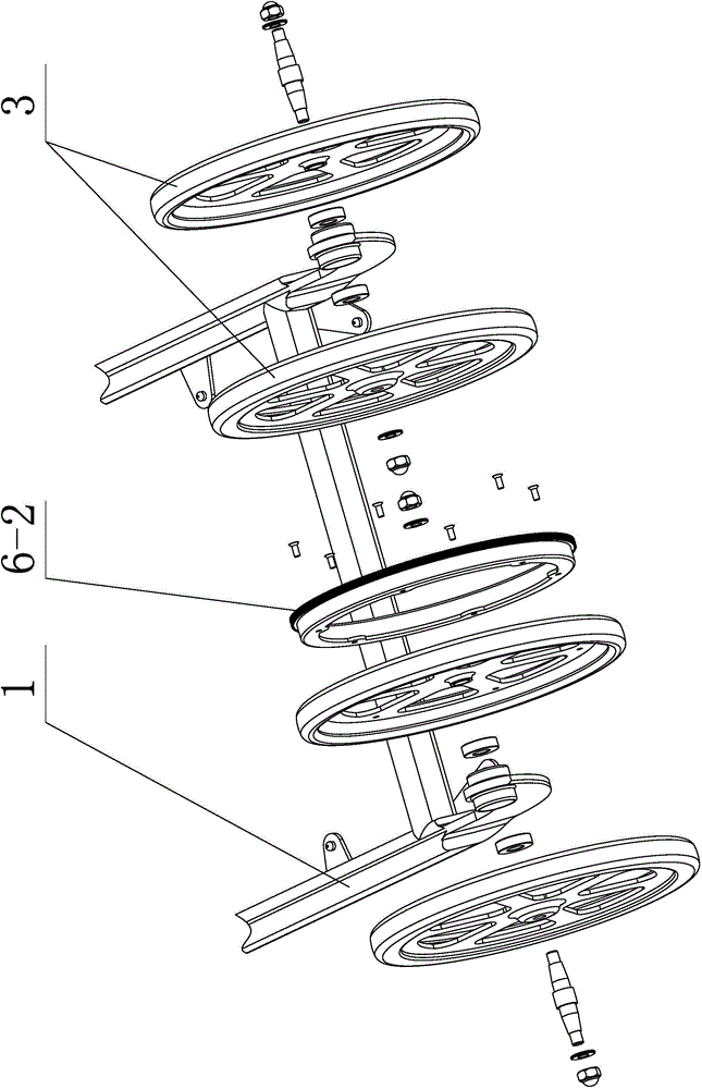 Push-pull rod type bicycle training device