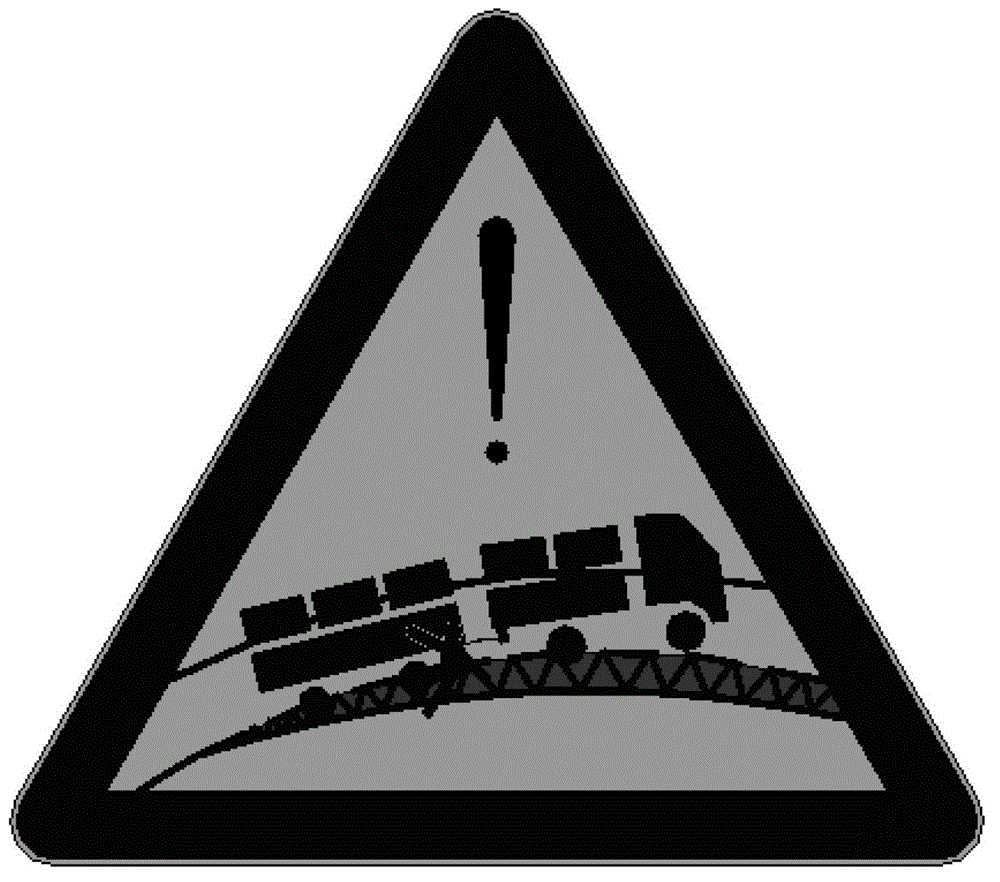 Safety warning method for widened area on inner side of small-radius curve of road