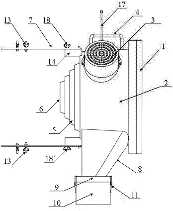 Special dustproof device for rock soil site reinforcing drilling machine