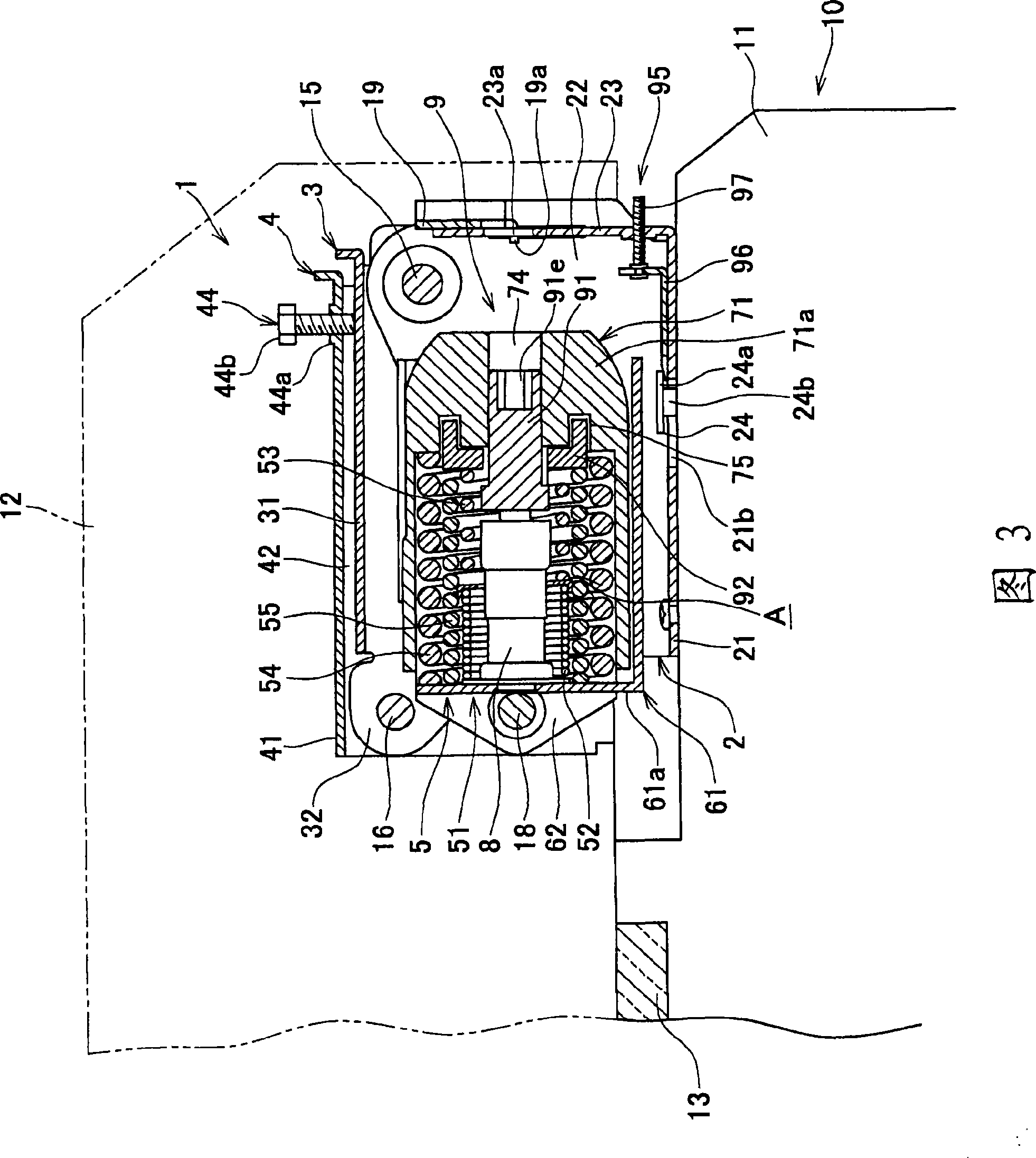 Manuscript pressure plate opening and closing device and office equipment with the same