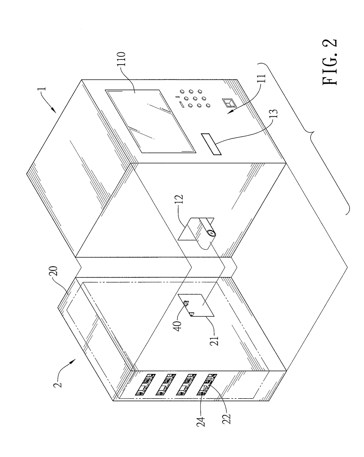 Storage device, food vending machine with the same, and food-serving method