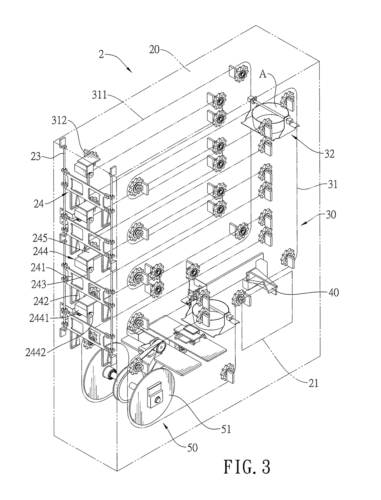 Storage device, food vending machine with the same, and food-serving method