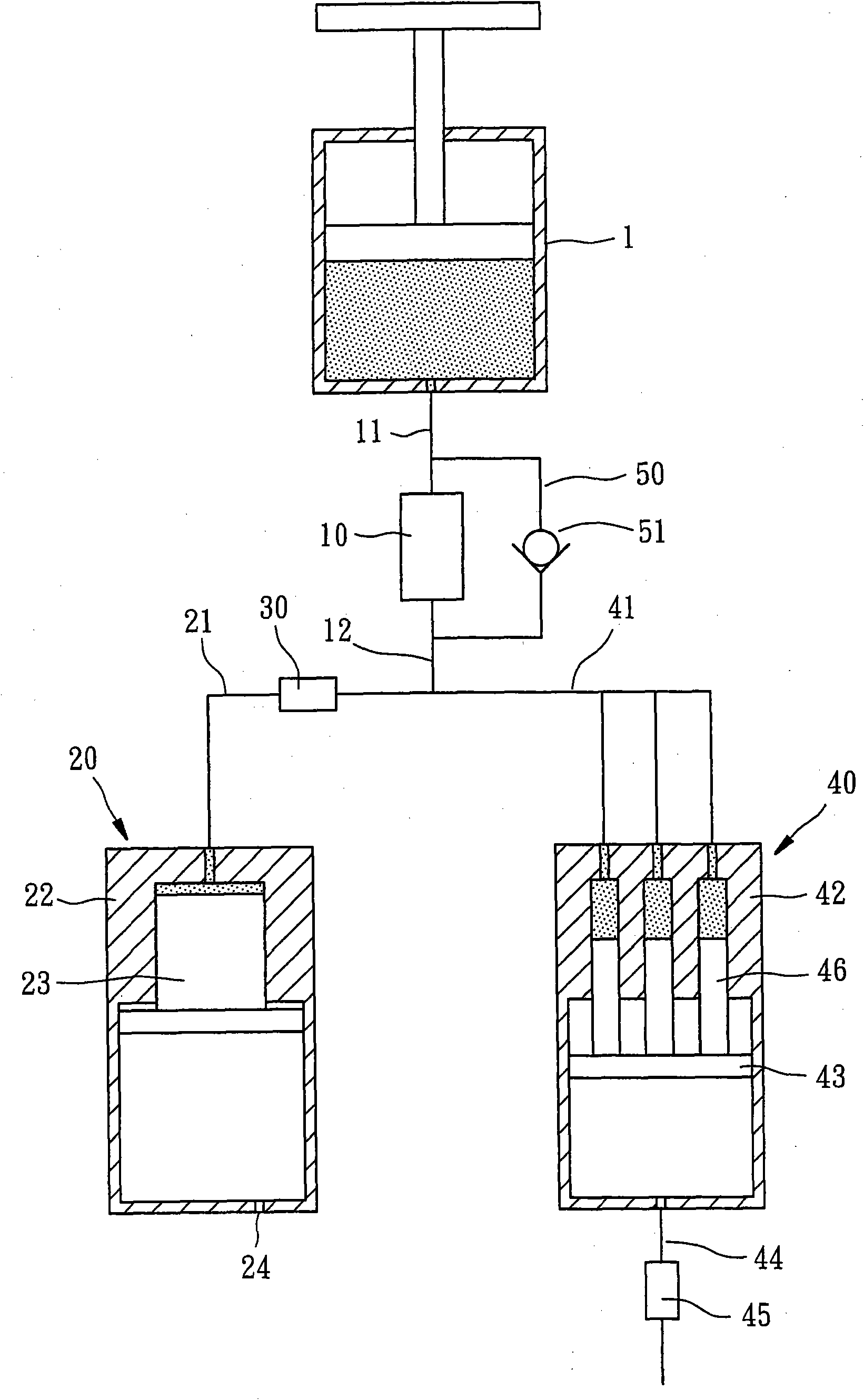 High-low pressure buffer system