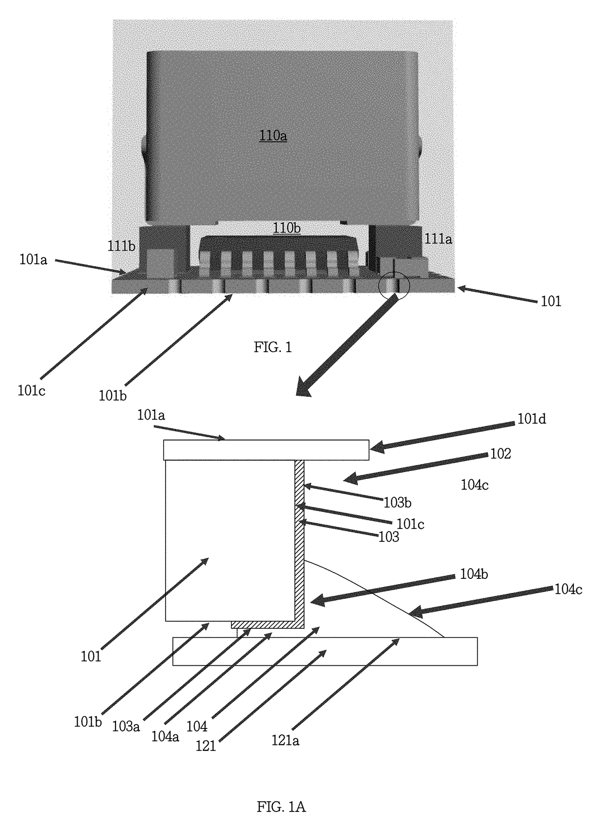 Circuit Board and Electronic Module with an Electrode Structure