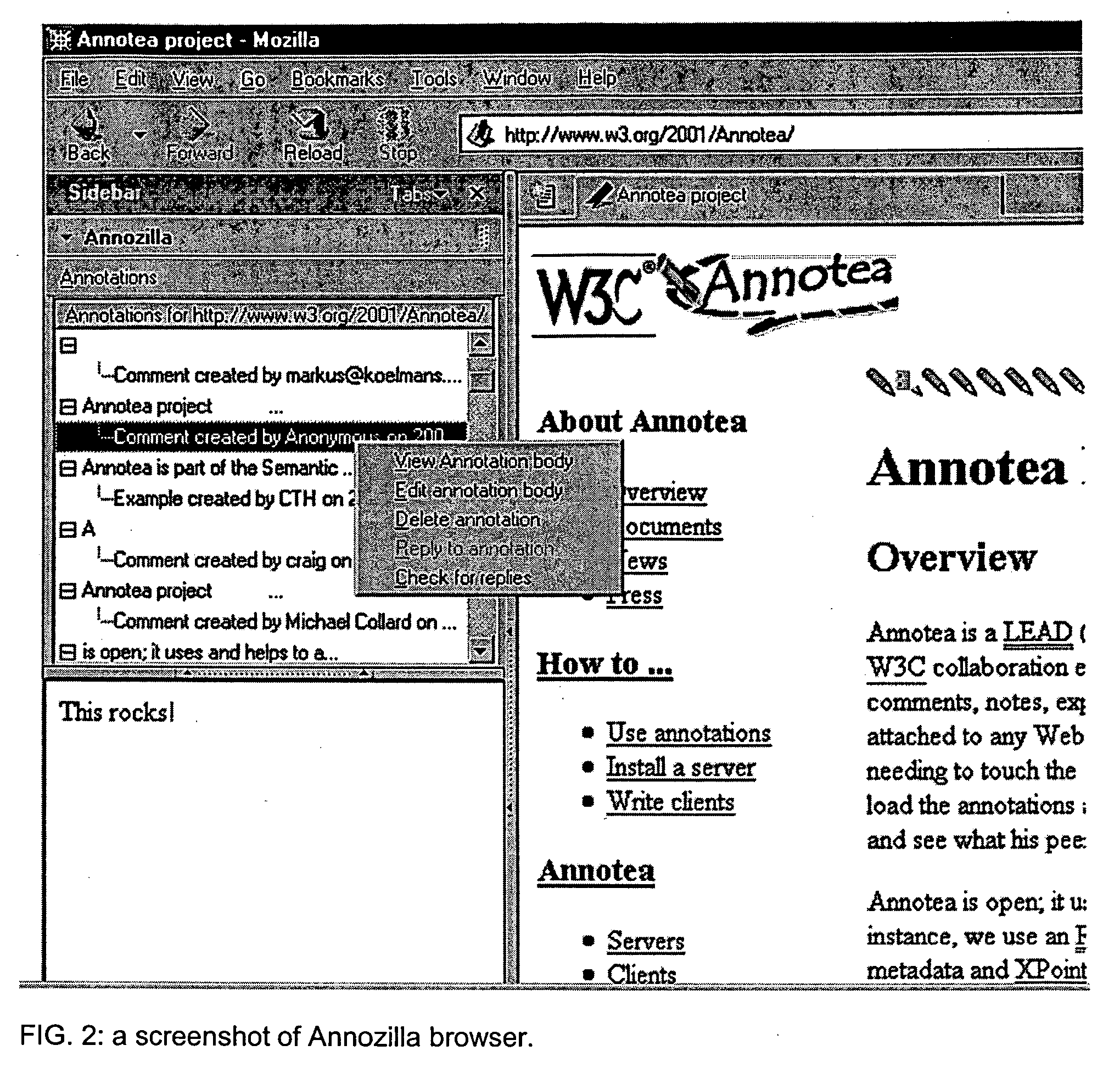 Online annotation management system and method