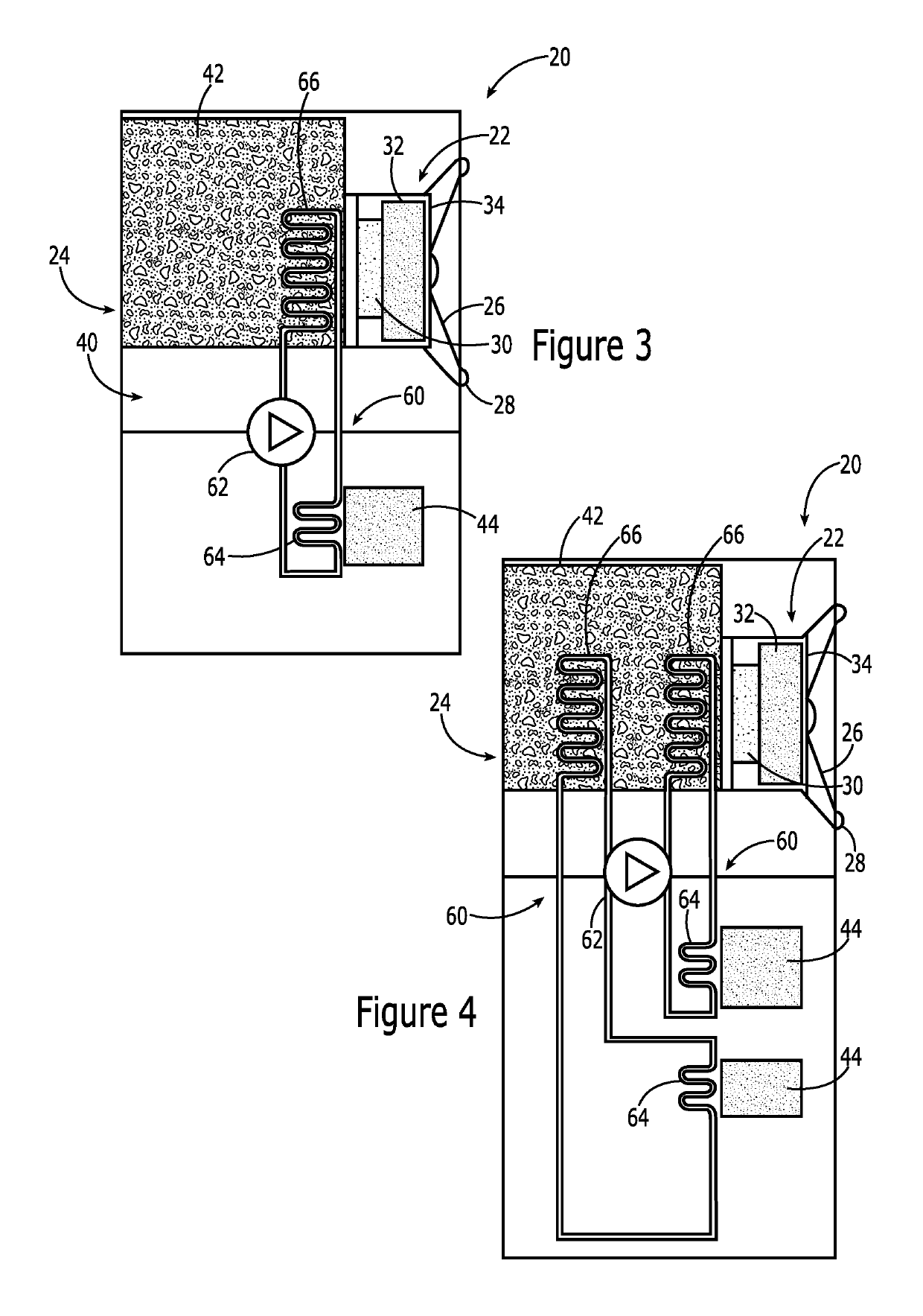 Speaker apparatus having a heat dissipation structure including an active element