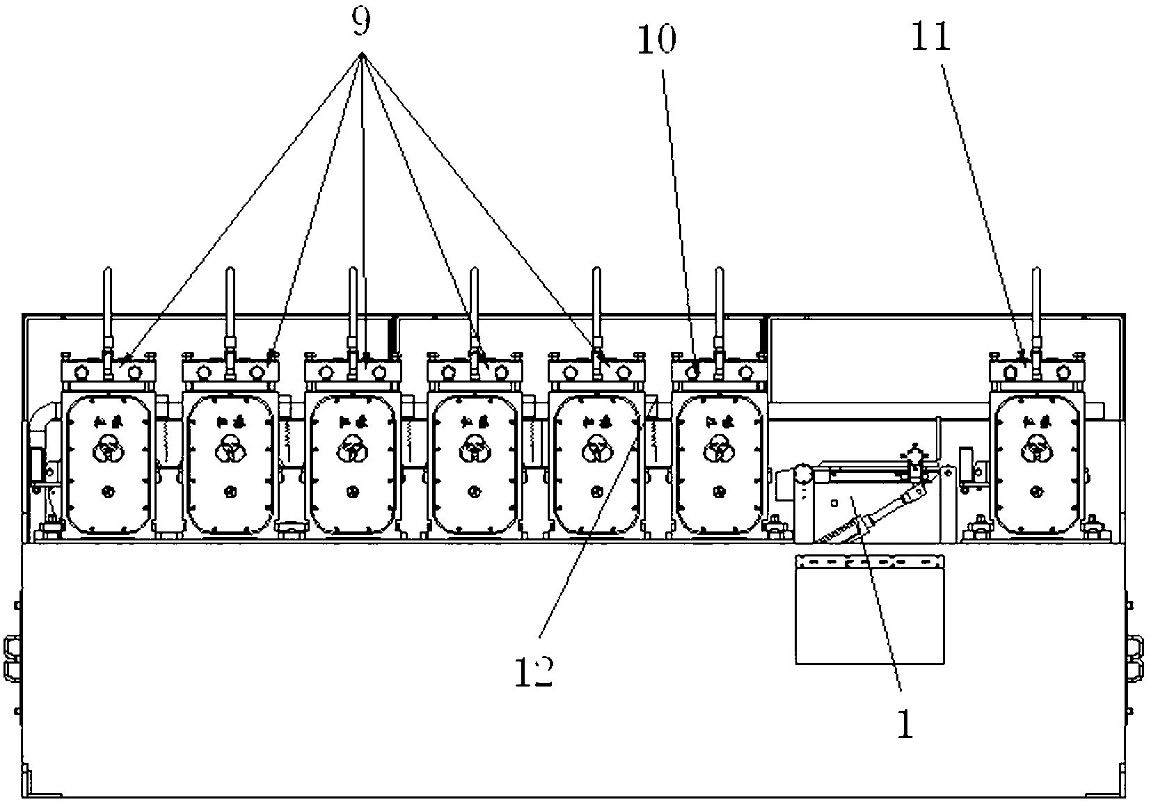 Wide lead belt production line continuous rolling synchronous control system