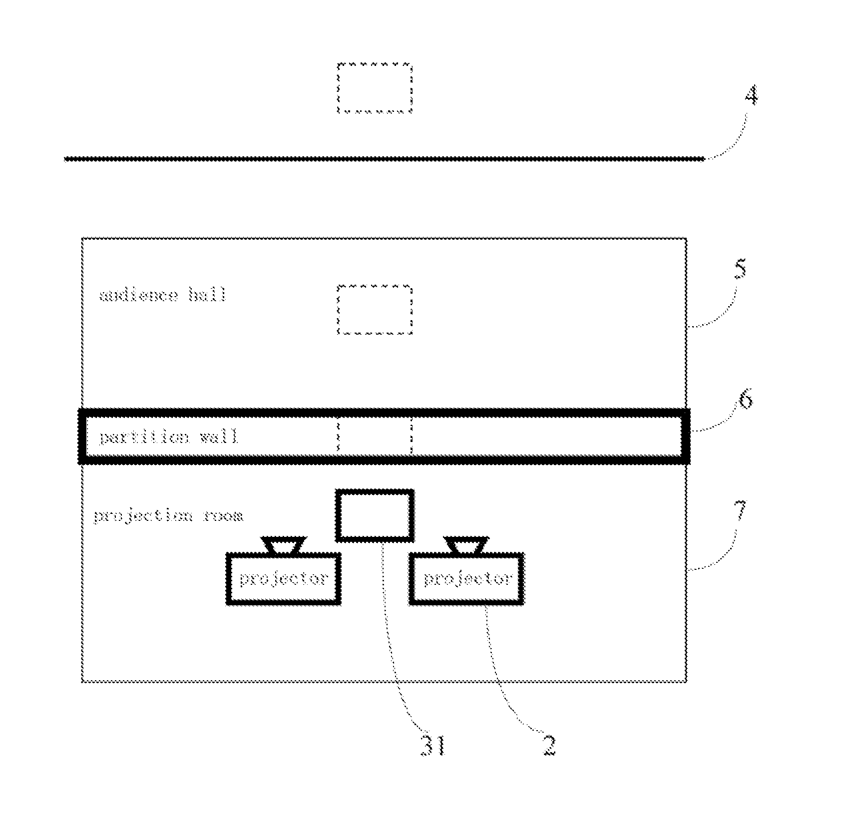 Digital cinema projection method, optimization device and projection system