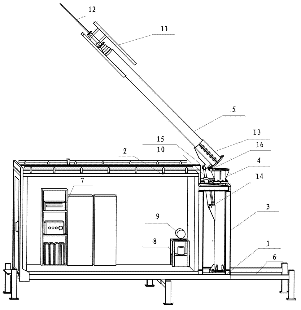 Tower mast turning type emergency communication vehicle