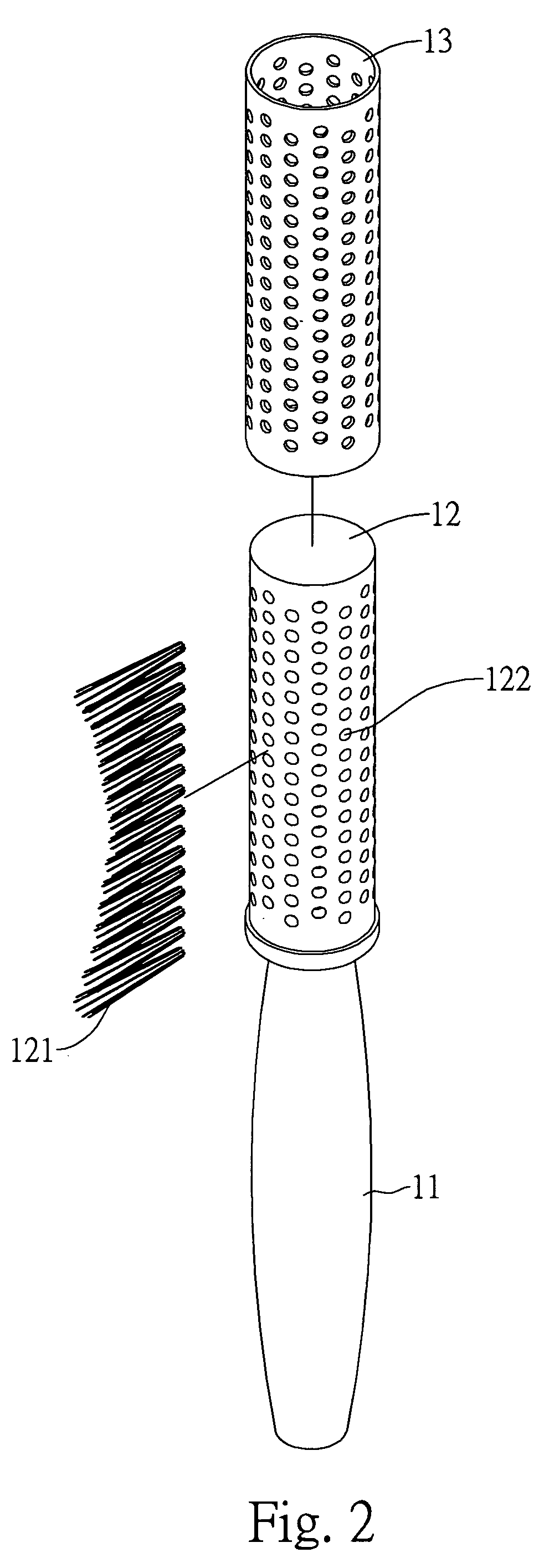 Comb with smooth comb hair portion