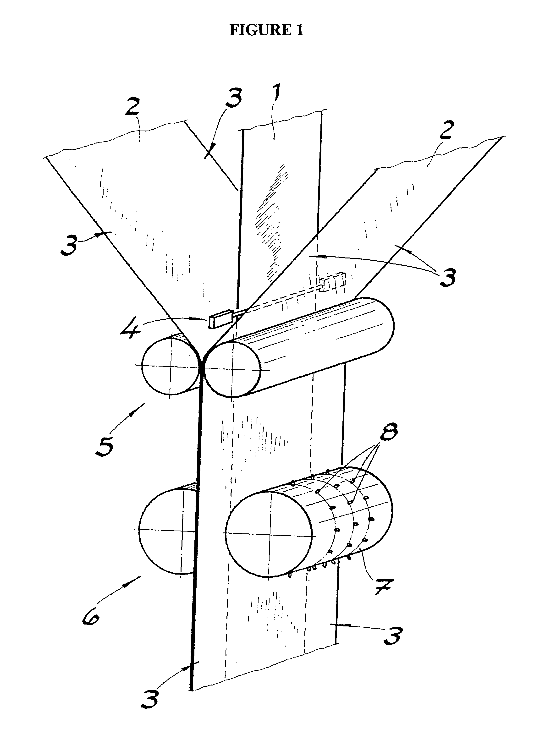 Method for producing an air-permeable laminate film with a textile surface, which has elastic and non-elastic regions