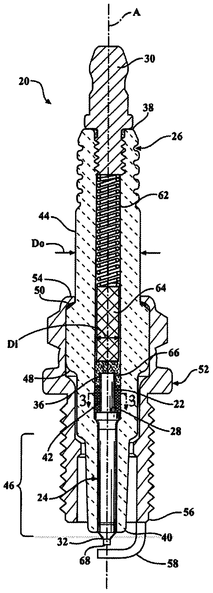 Spark plug with improved seal