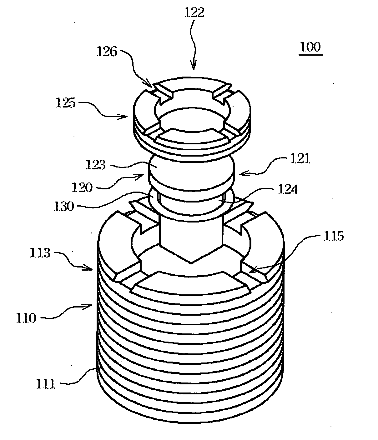 Skull endosseous implant and kit containing the same