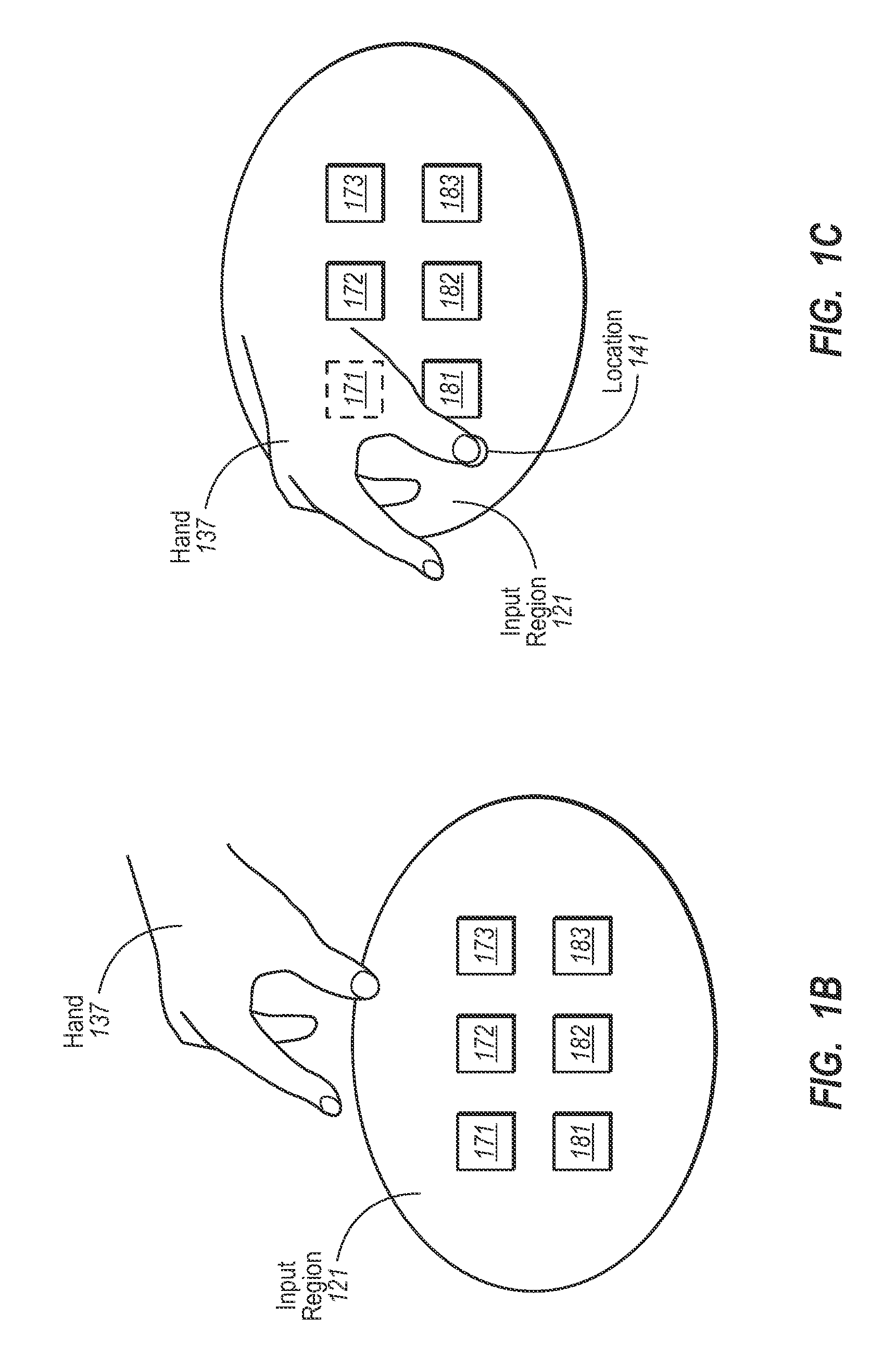 Recognizing selection regions from multiple simultaneous inputs