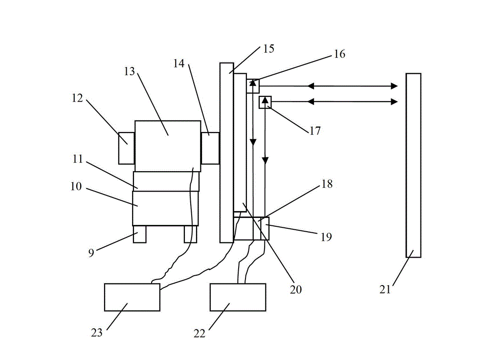 Vertical wide-range high-precision optical plane testing device